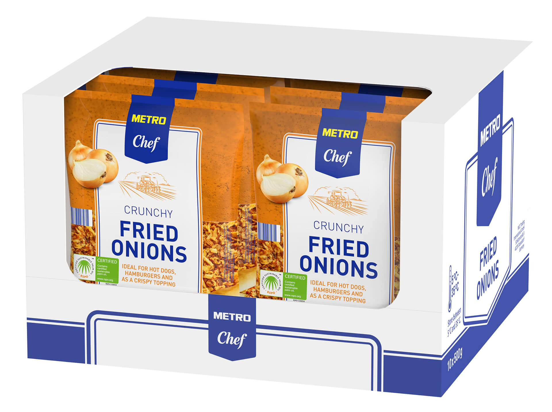 Cebola Frita Metro Chef 10X500 g Cebola Frita Metro Chef 10X500 g