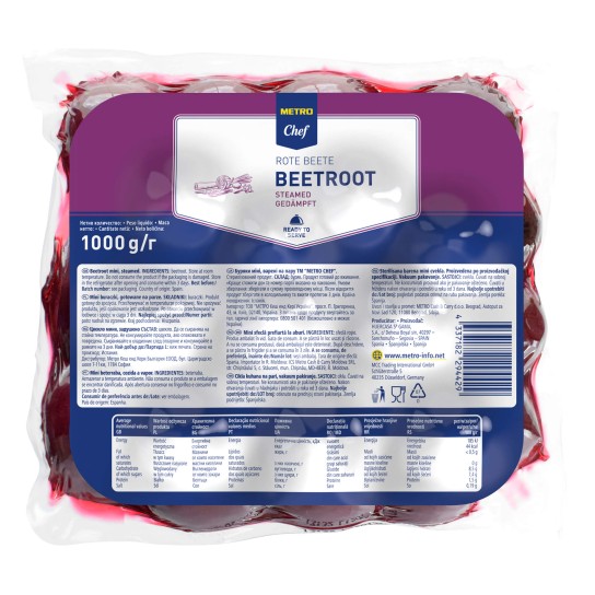 Beterraba Mini Inteira Cozida METRO Chef 1 kg