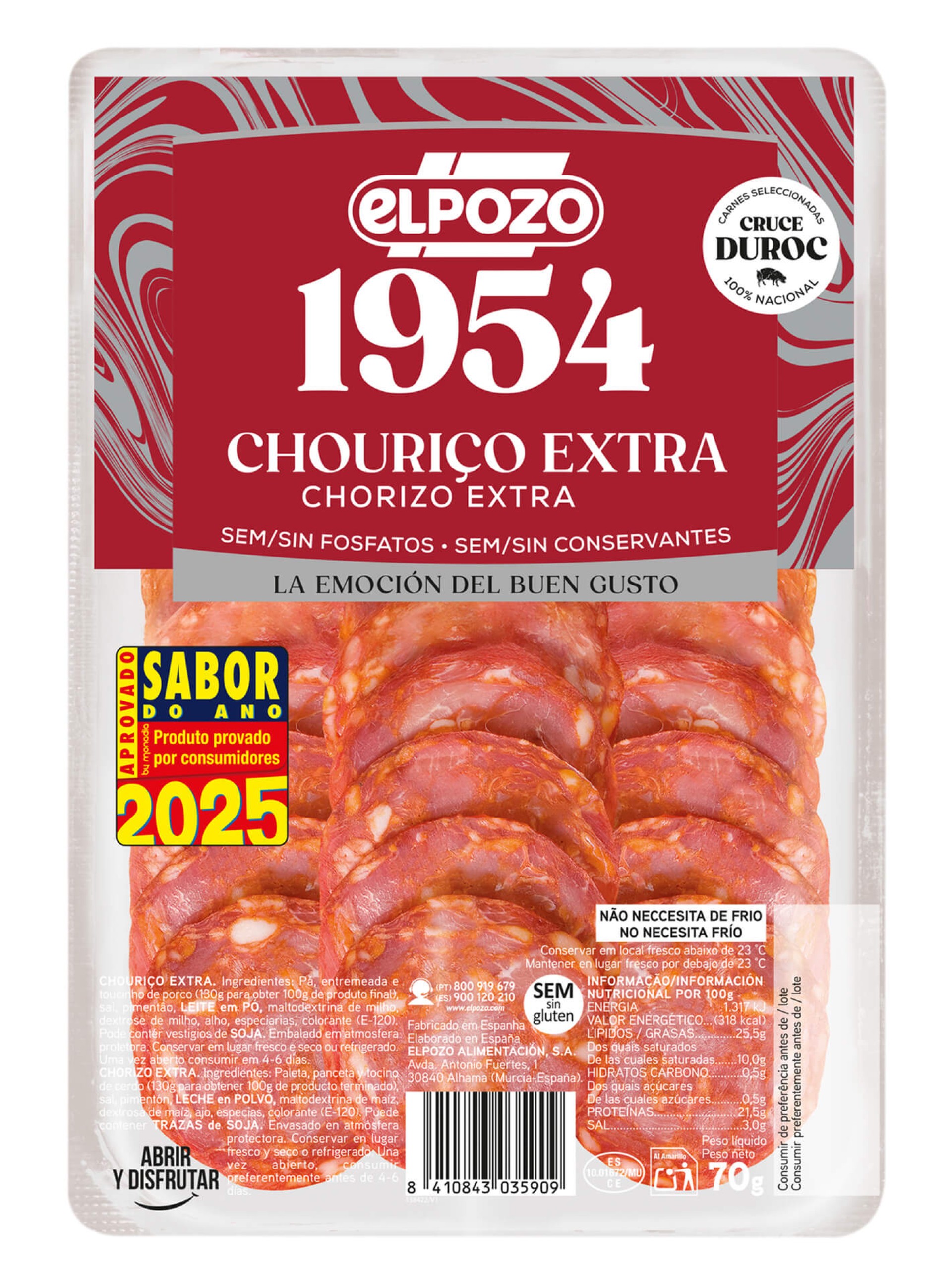 Chouri��o Fatiado Elpozo 13x70 g