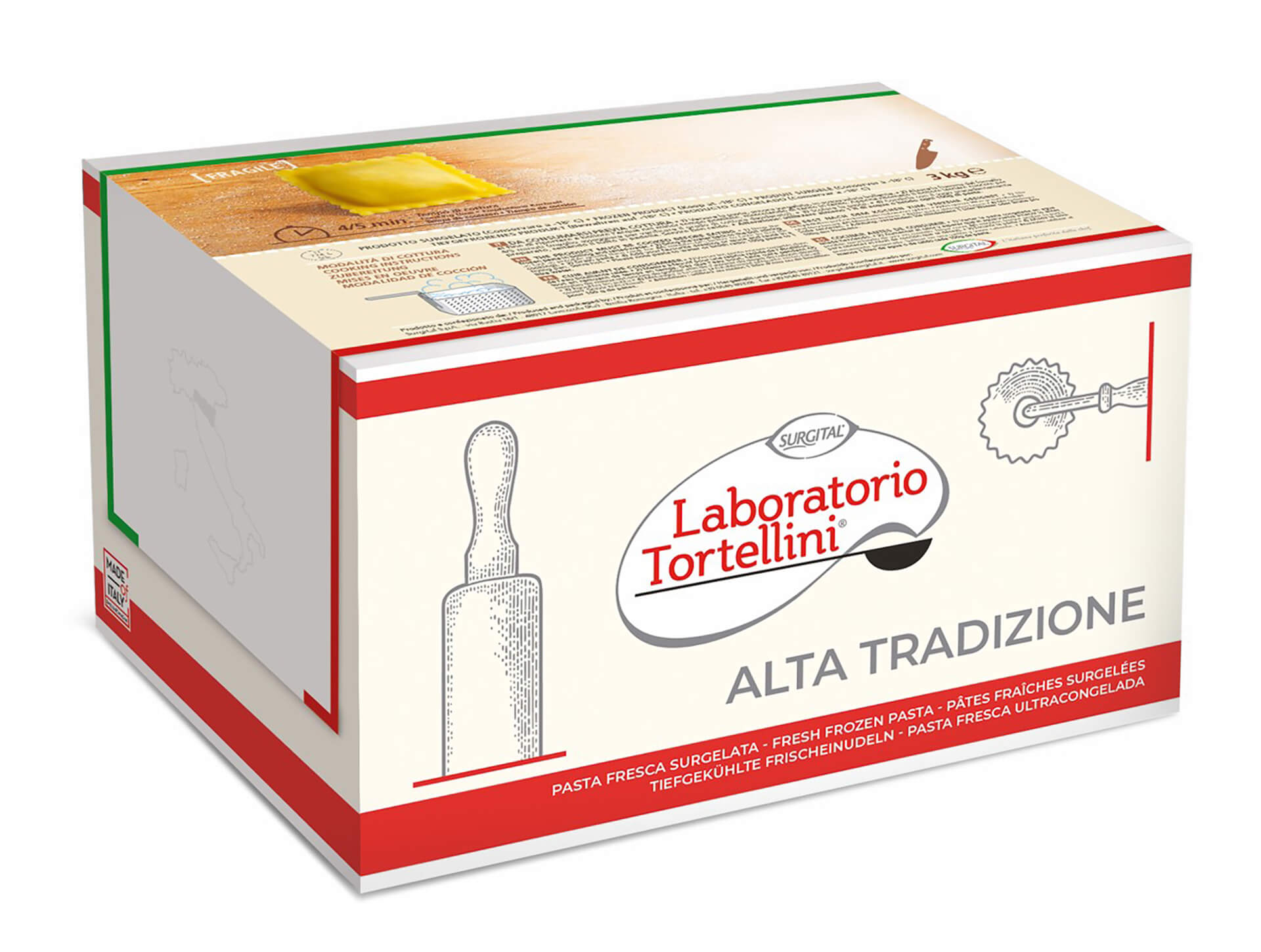 Massa Recheada Tortelli c/ Mozzarella Bufala Congelada Lab Cx 3 kg Massa Recheada Tortelli c/ Mozzarella Bufala Congelada Lab Cx 3 kg