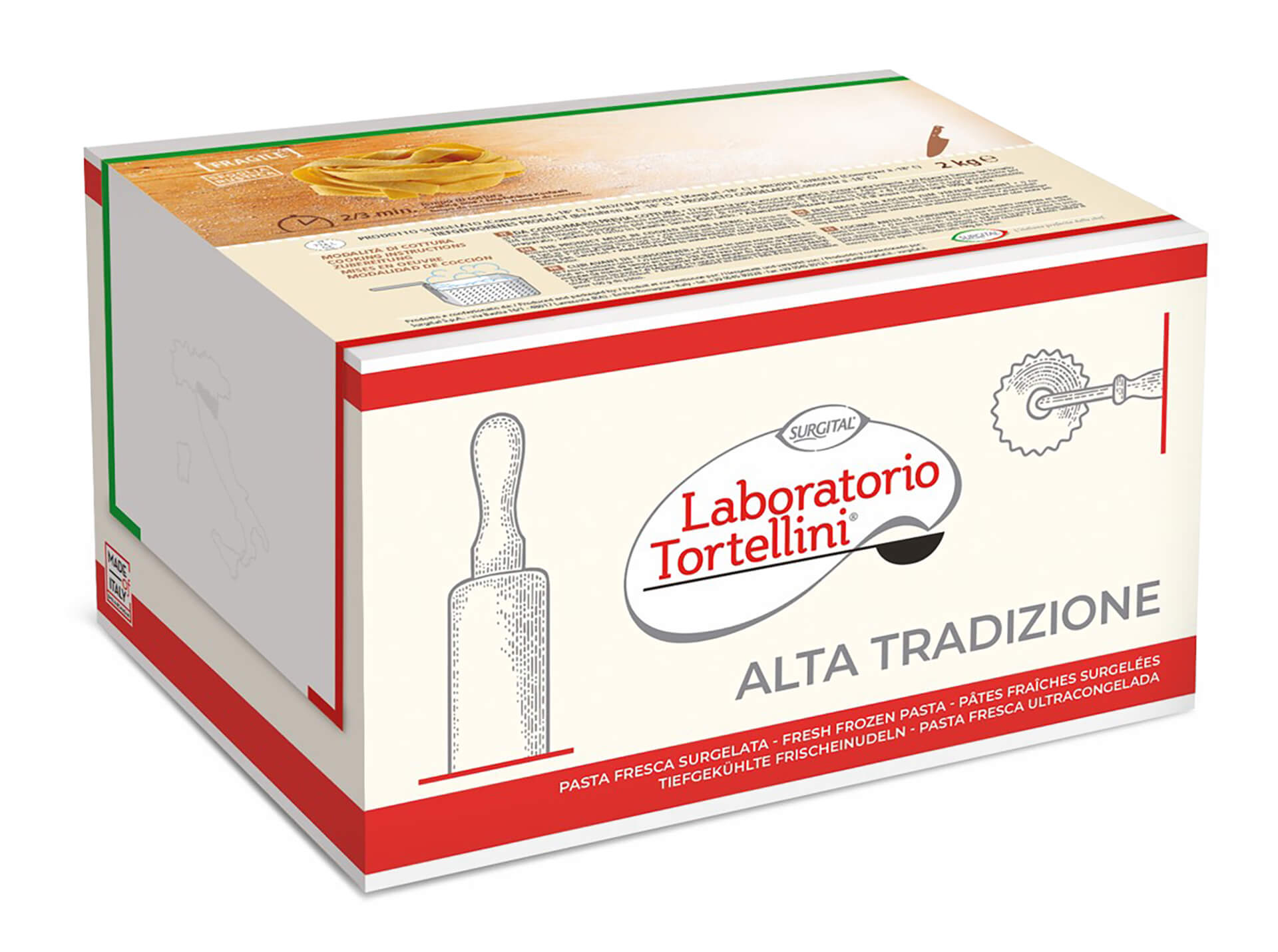 Tagliatelle Rustico c/ Ovo Congelado Lab Cx 2 kg Tagliatelle Rustico c/ Ovo Congelado Lab Cx 2 kg