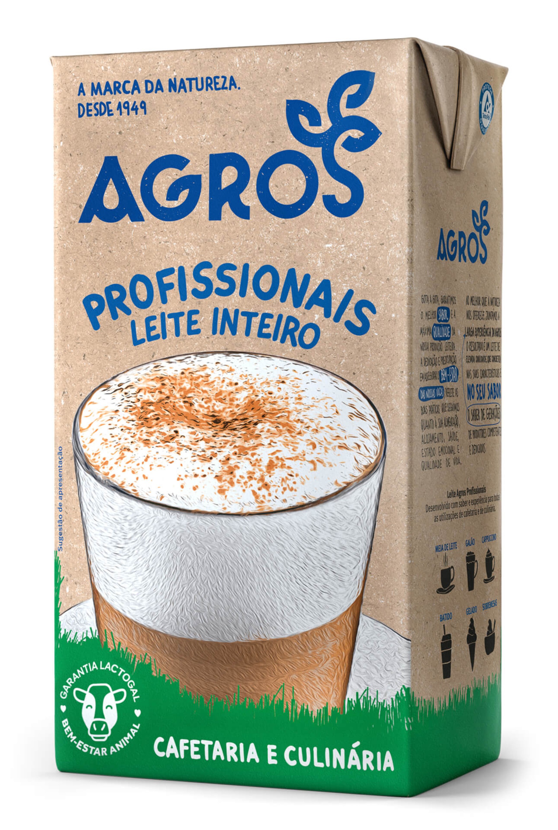 Leite UHT Inteiro Agros Profissional 6x1 l