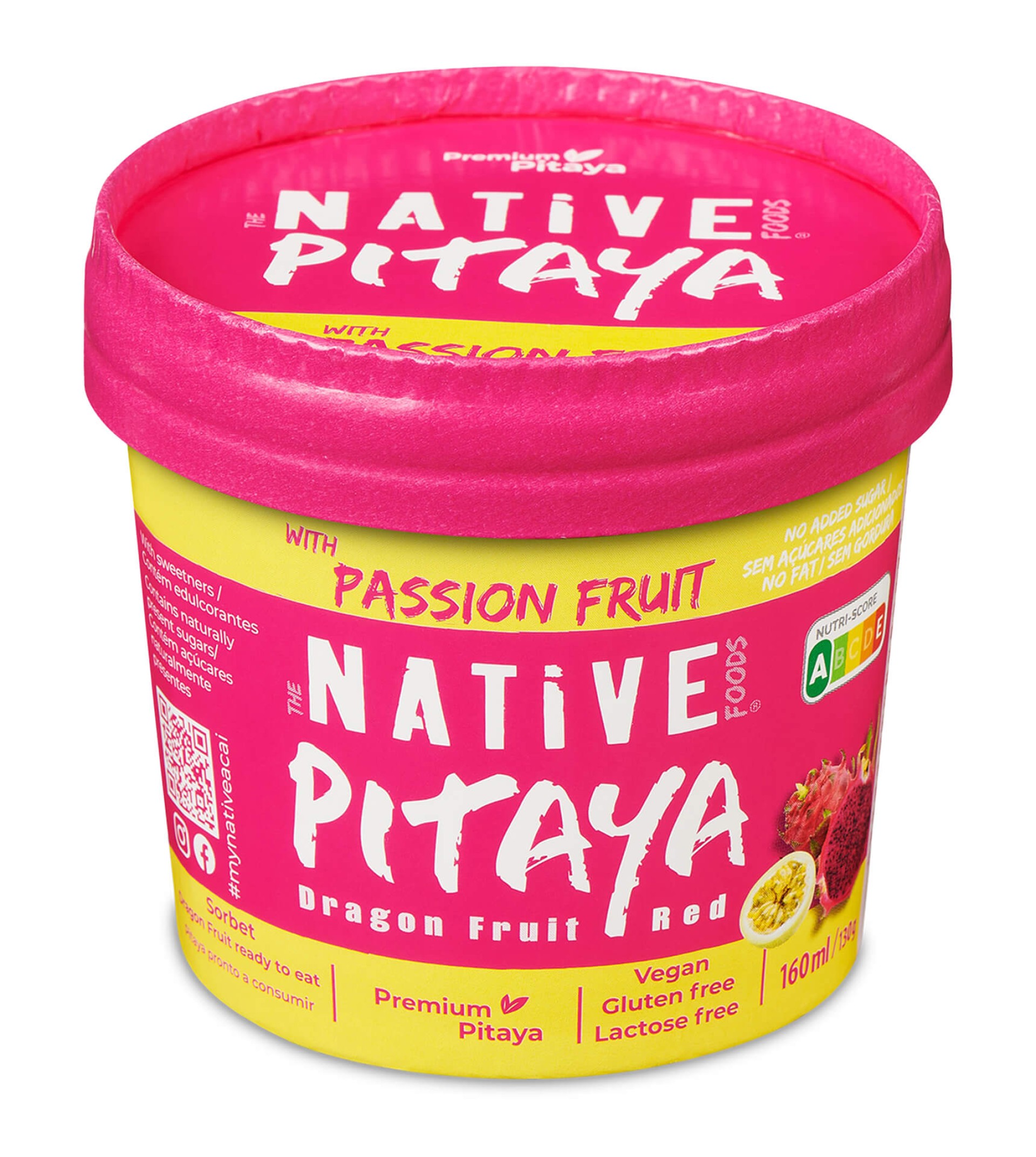 Sorbet Pitaia Maracujá Zero Açúcar Congelado 20x160 ml Sorbet Pitaia Maracujá Zero Açúcar Congelado 20x160 ml