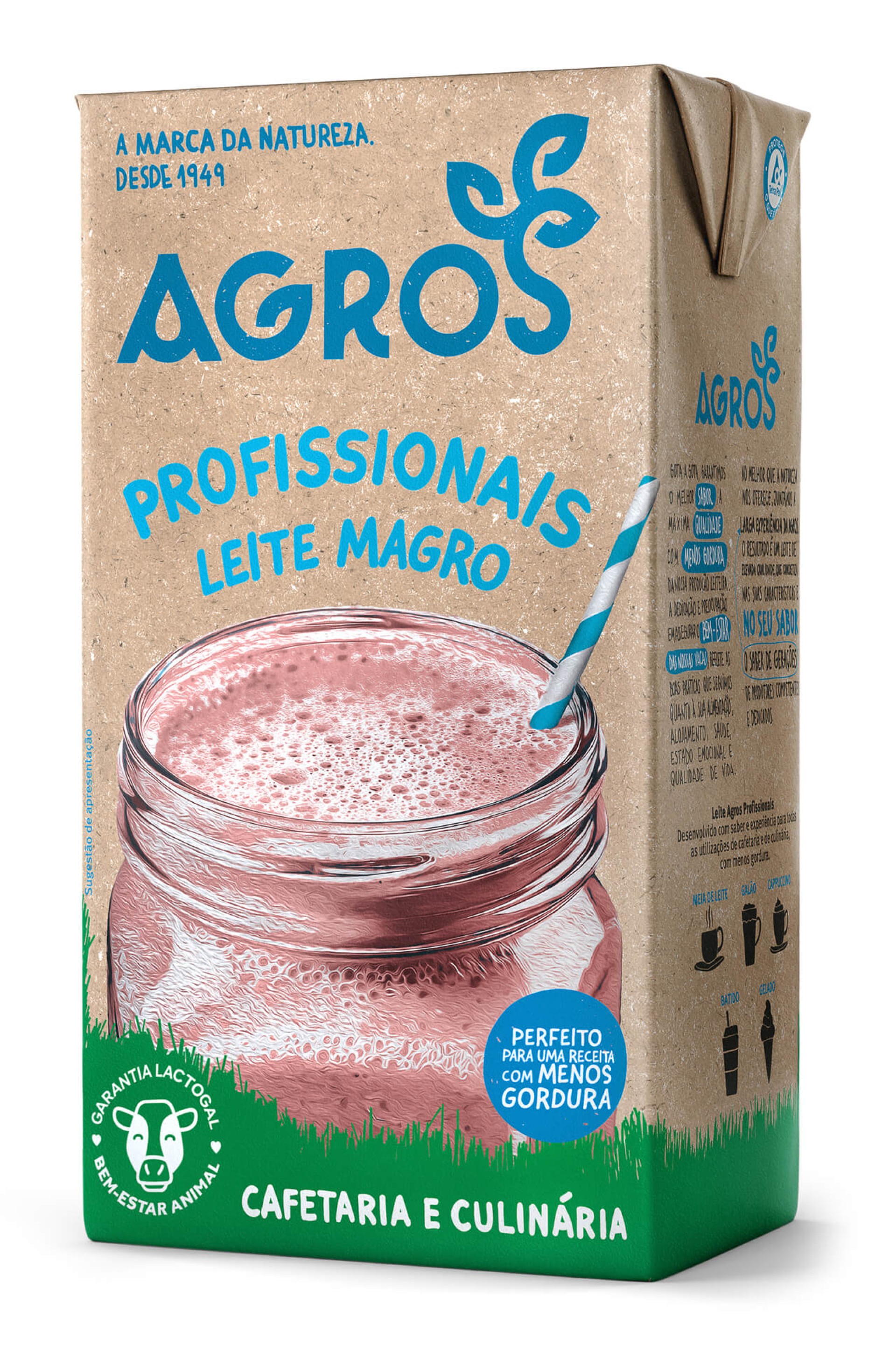 Leite UHT Magro Agros Profissional 6x1 l Leite UHT Magro Agros Profissional 6x1 l