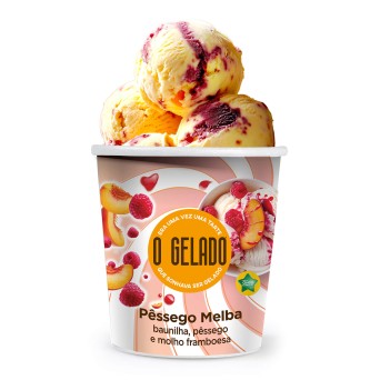 Gelado Pessego Melba Congelado O Gelado 6x460ml