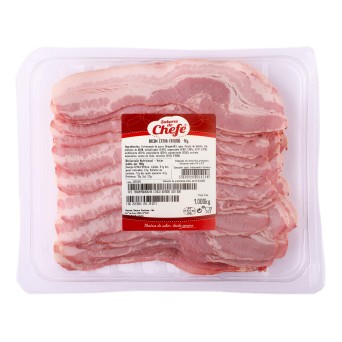 Bacon Extra Fatiado Sabores Chefe 1Kg