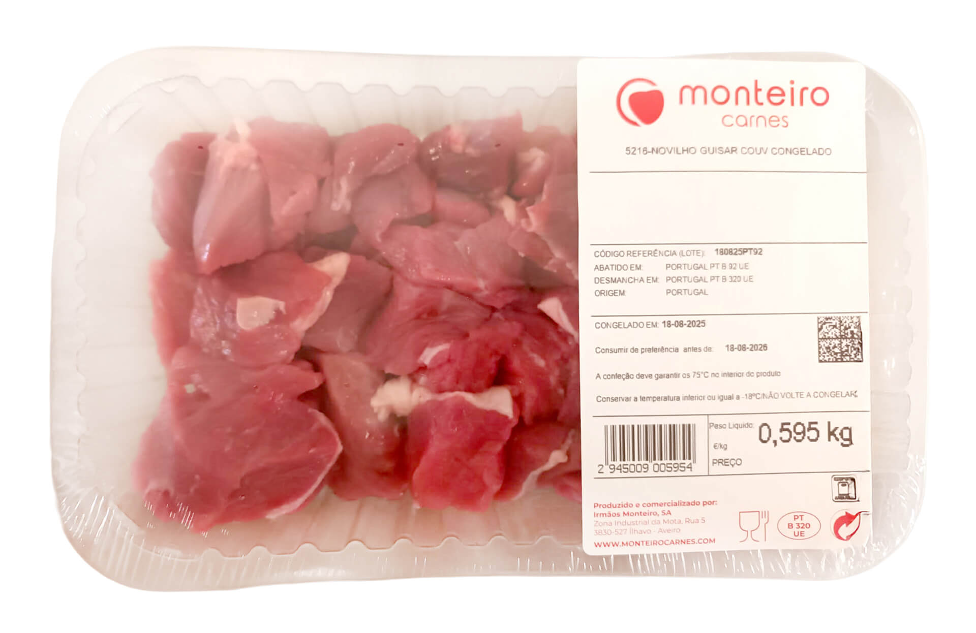 Novilho Guisar Congelado Cuvete