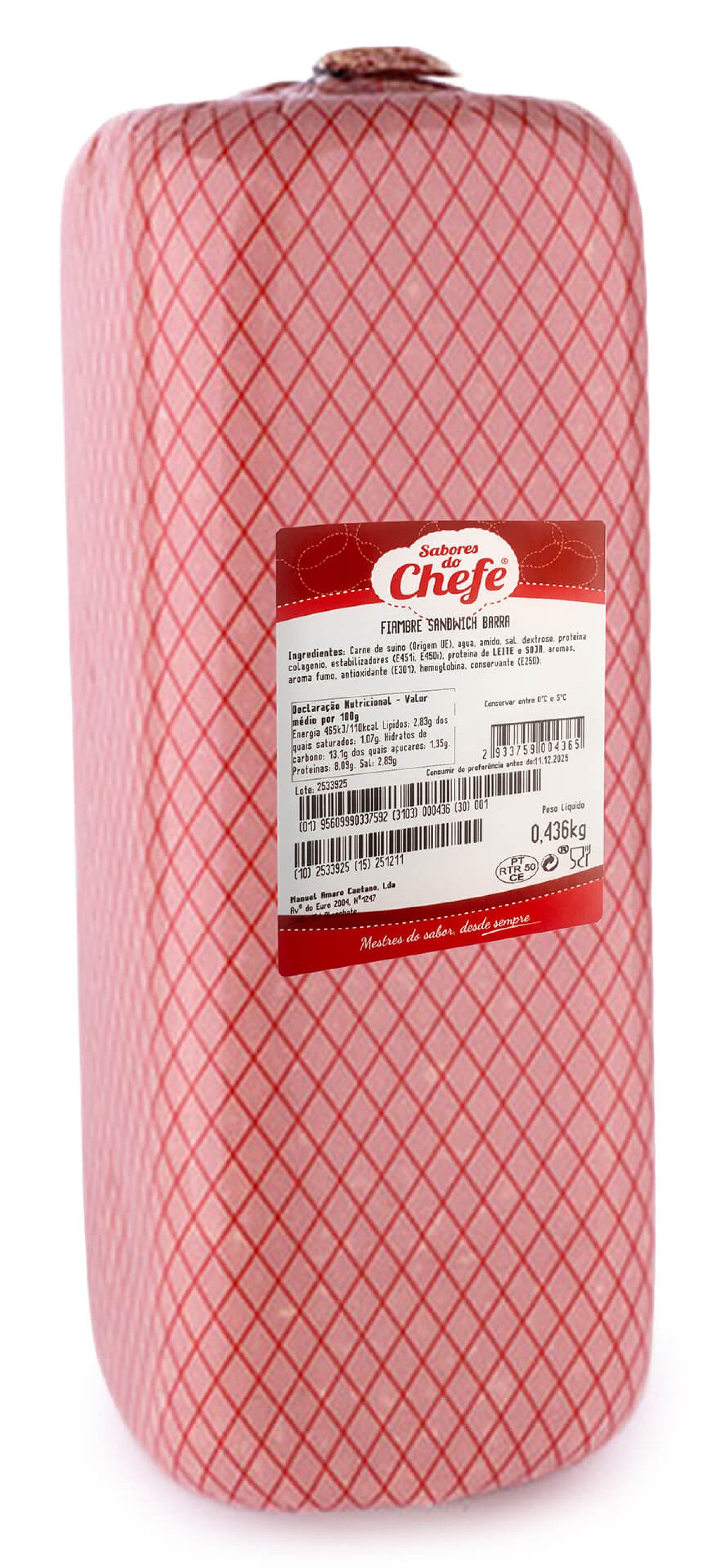 Fiambre Sandwich Sabores Chefe  2,75 Kg