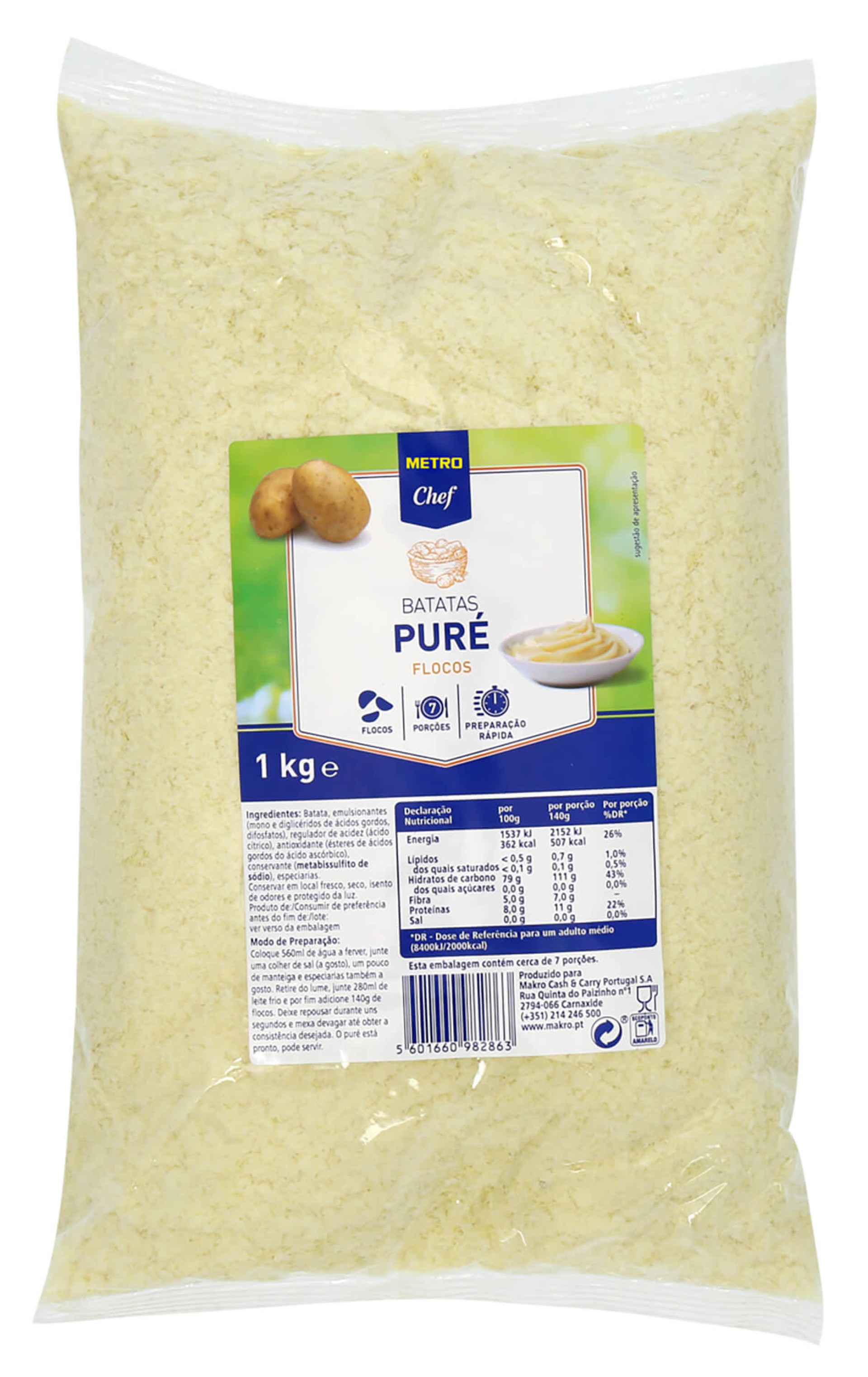 Pure Batata Flocos METRO Chef 1 kg