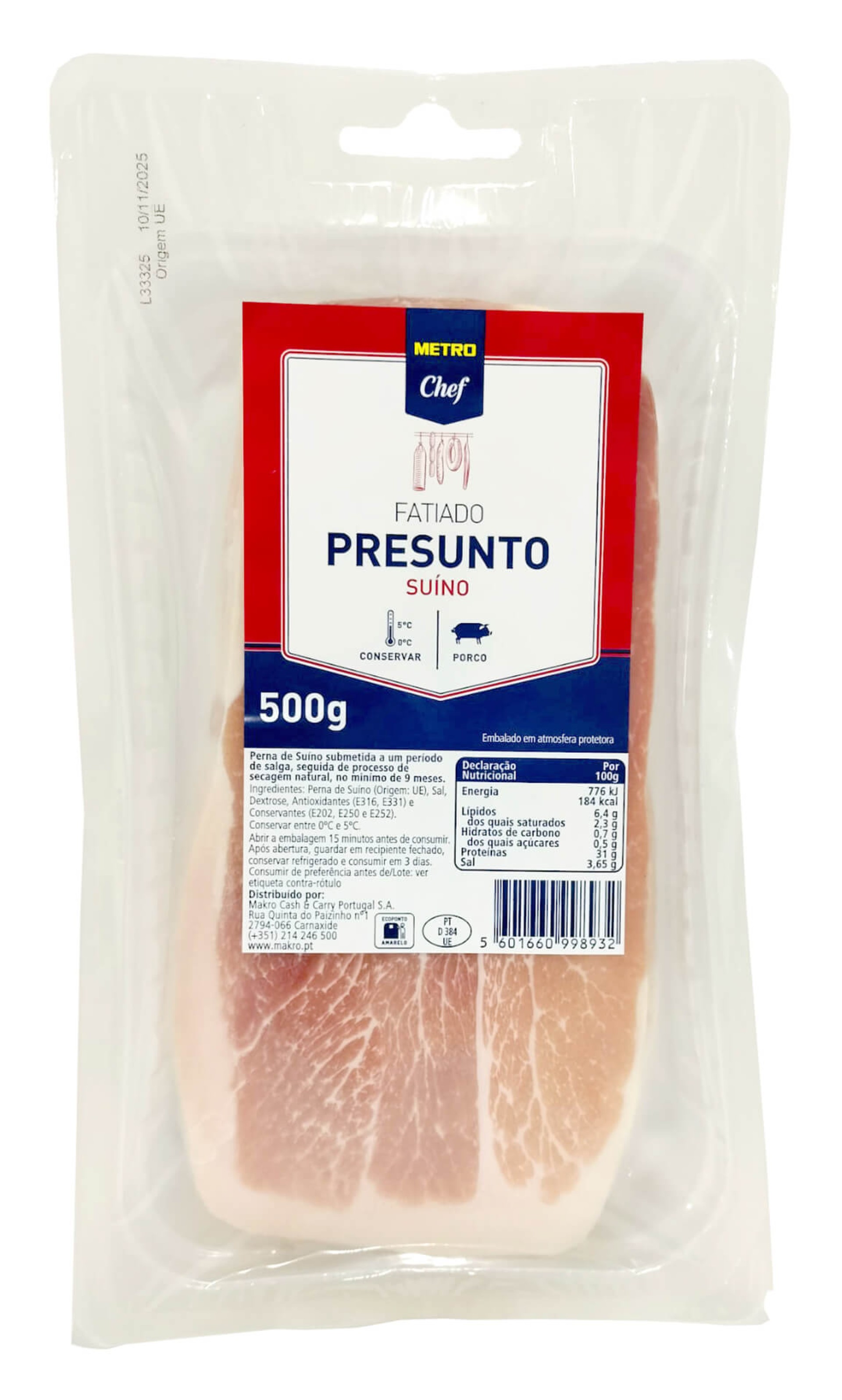 Presunto Serrano Fatiado METRO Chef 500 g