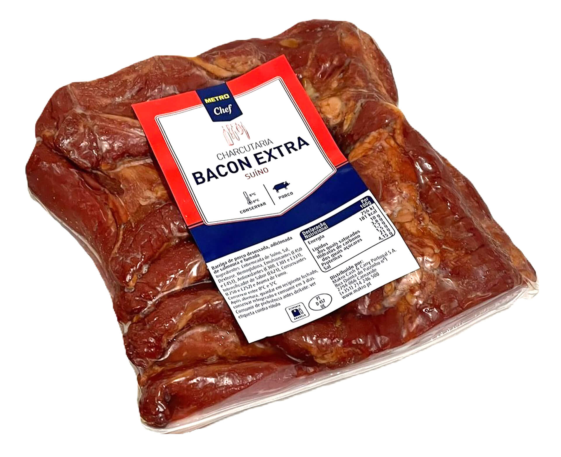 Bacon Extra Metades METRO Chef Kg Bacon Extra Metades METRO Chef Kg