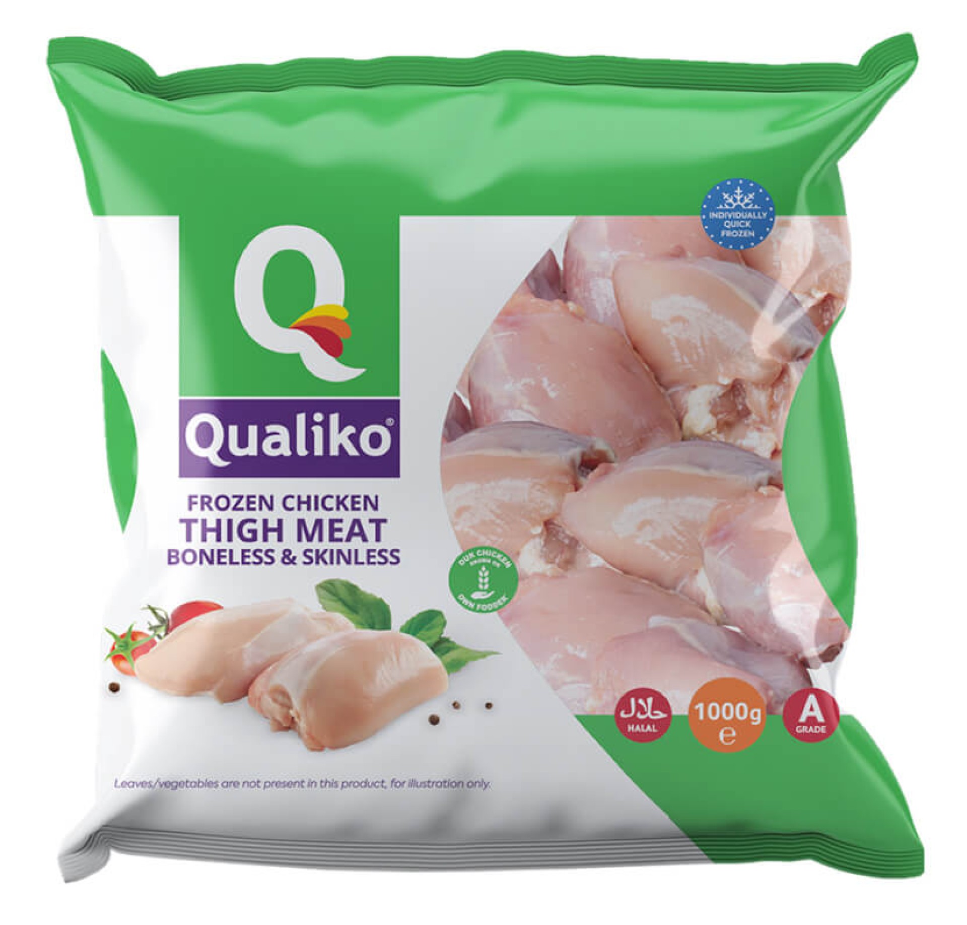 Frango Coxa s/ Osso Congelada 4x2,5 kg IQF