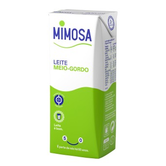 Leite UHT Meio Gordo Mimosa 32x200 ml