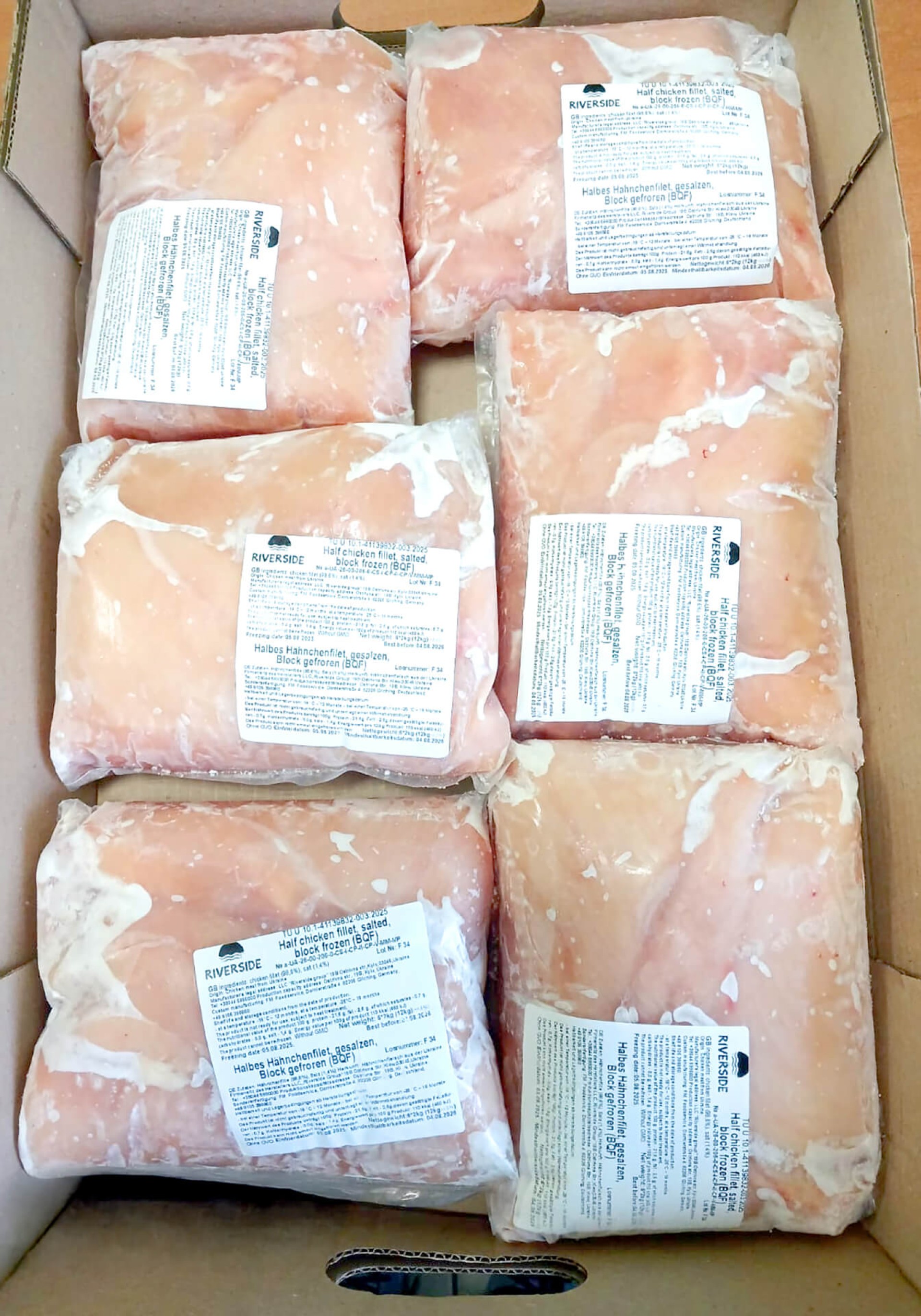 Frango Peito c/ Sal Congelado Ucr�nia 6x2 Kg