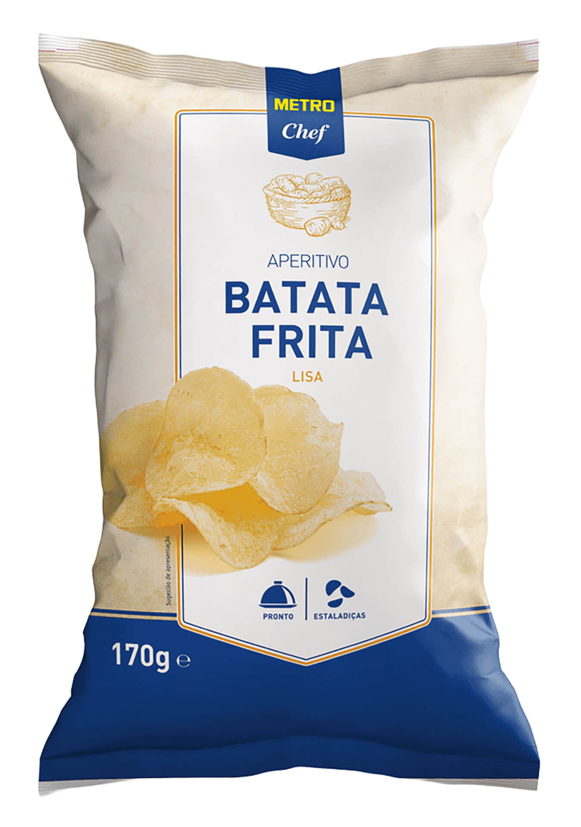 Batata Frita Lisa Metro Chef 16x170 g Batata Frita Lisa Metro Chef 16x170 g