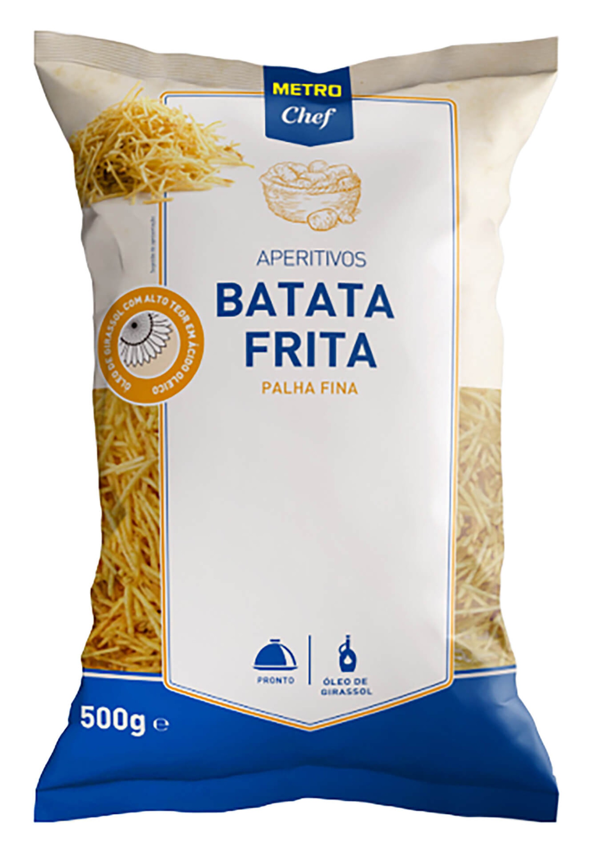 Batata Frita Palha Fina c/sal METRO Chef 16x500g Batata Frita Palha Fina c/sal METRO Chef 16x500g