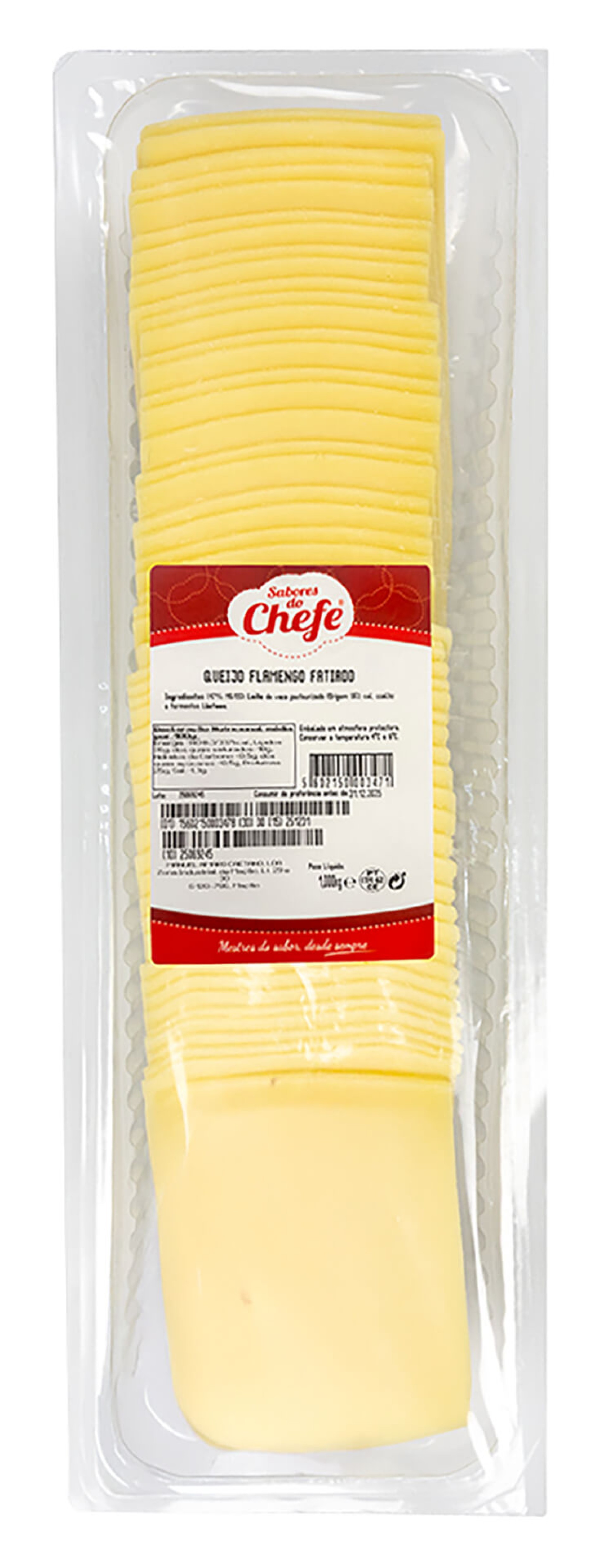 Queijo Flamengo Fatiado Sabores do Chefe 1,2 Kg