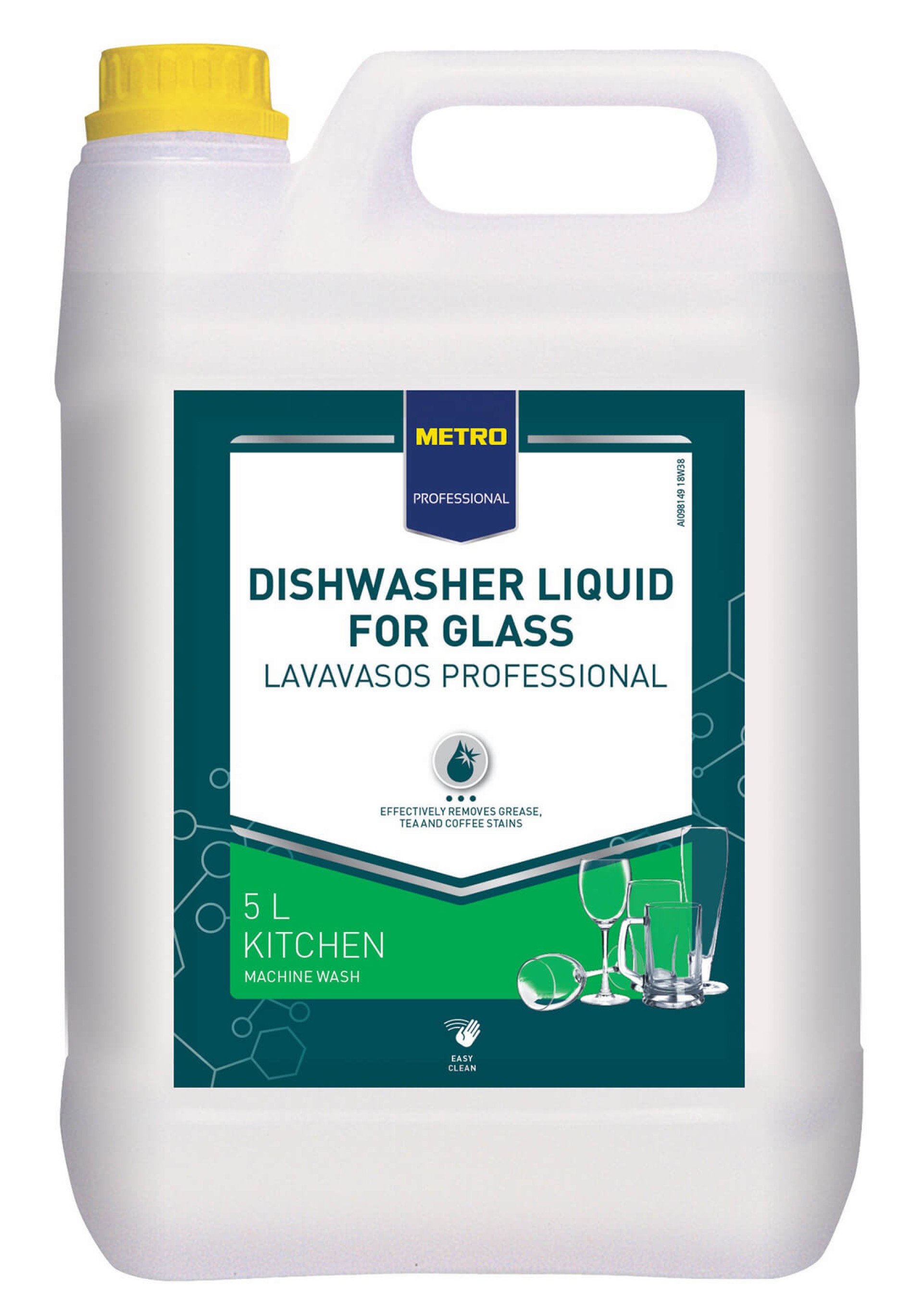 Detergente Maquina Loica p/ copos METRO Profissional 5 Lt
