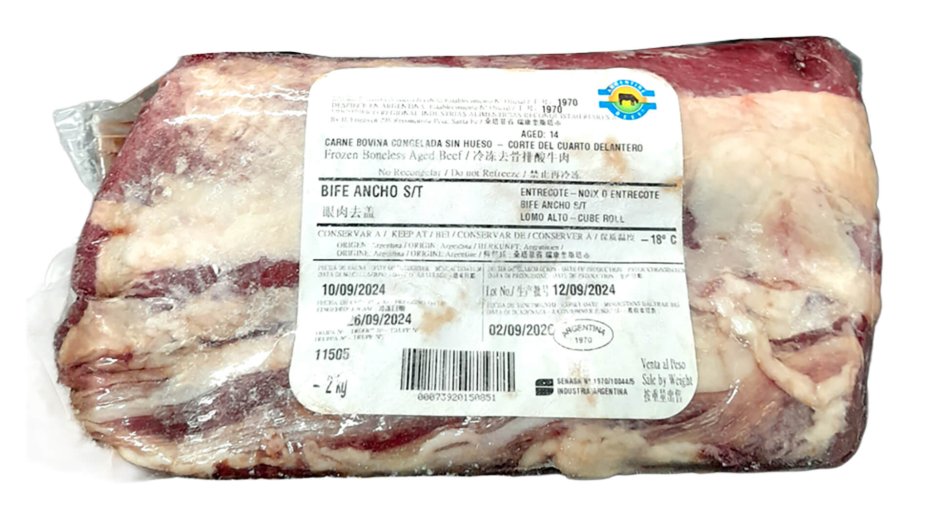 Novilho Ponta Ac�m Congelado Argentina V�cuo