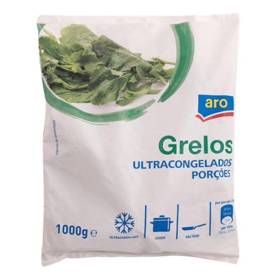 Grelos Porções Congelado aro 10x1 kg Grelos Porções Congelado aro 10x1 kg