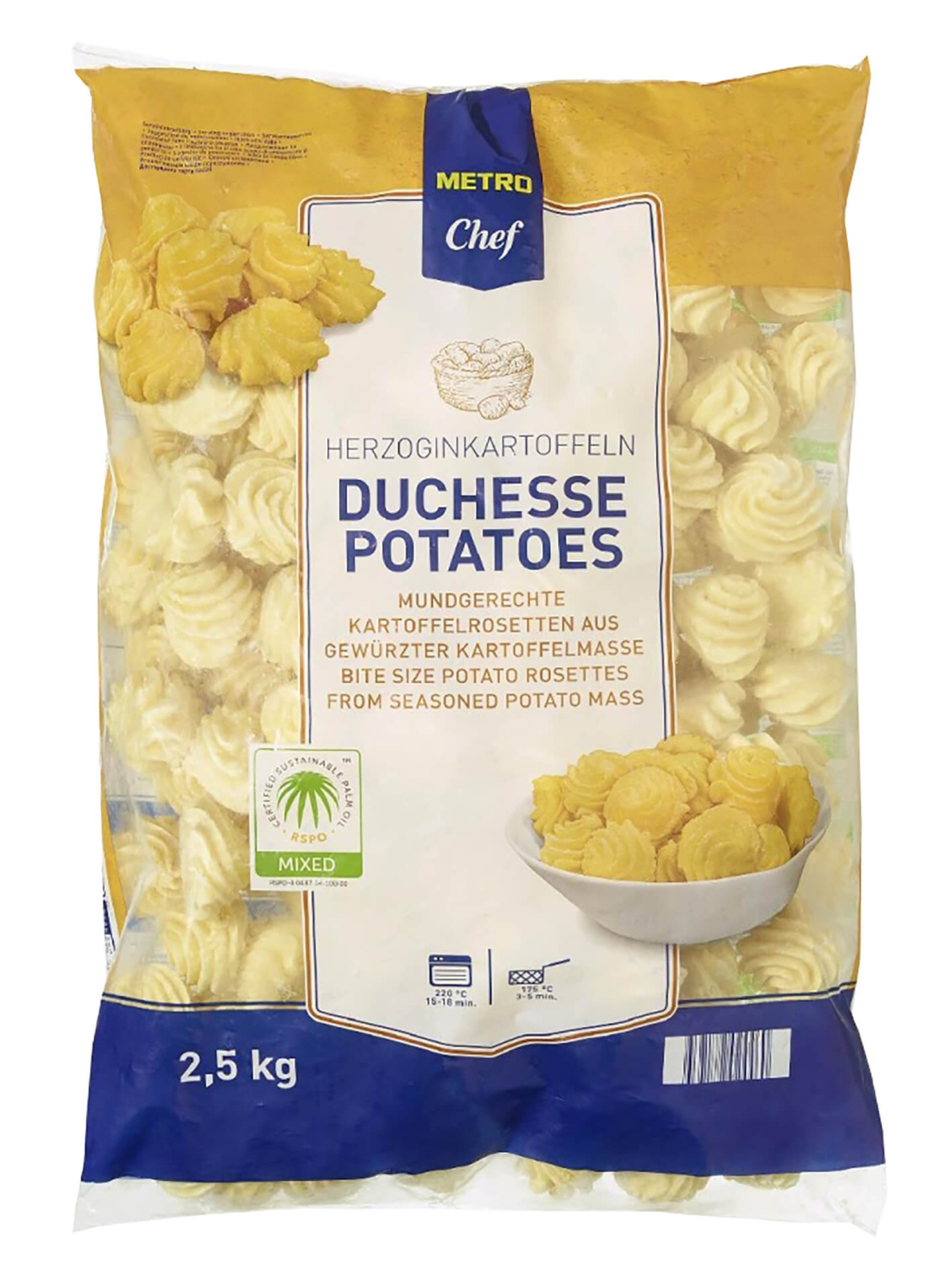 Batata Duchesse Congelada METRO Chef 4x2,5 kg