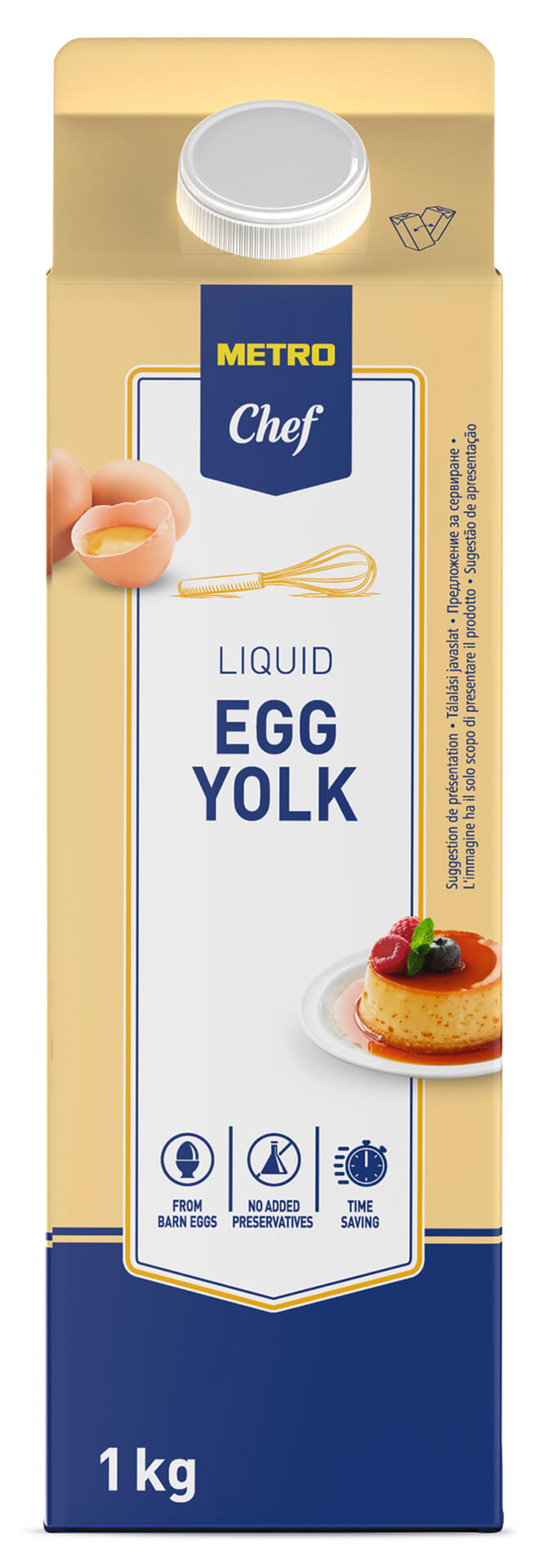 Gema Liquida Pasteurizado Solo METRO Chef 1 kg Gema Liquida Pasteurizado Solo METRO Chef 1 kg