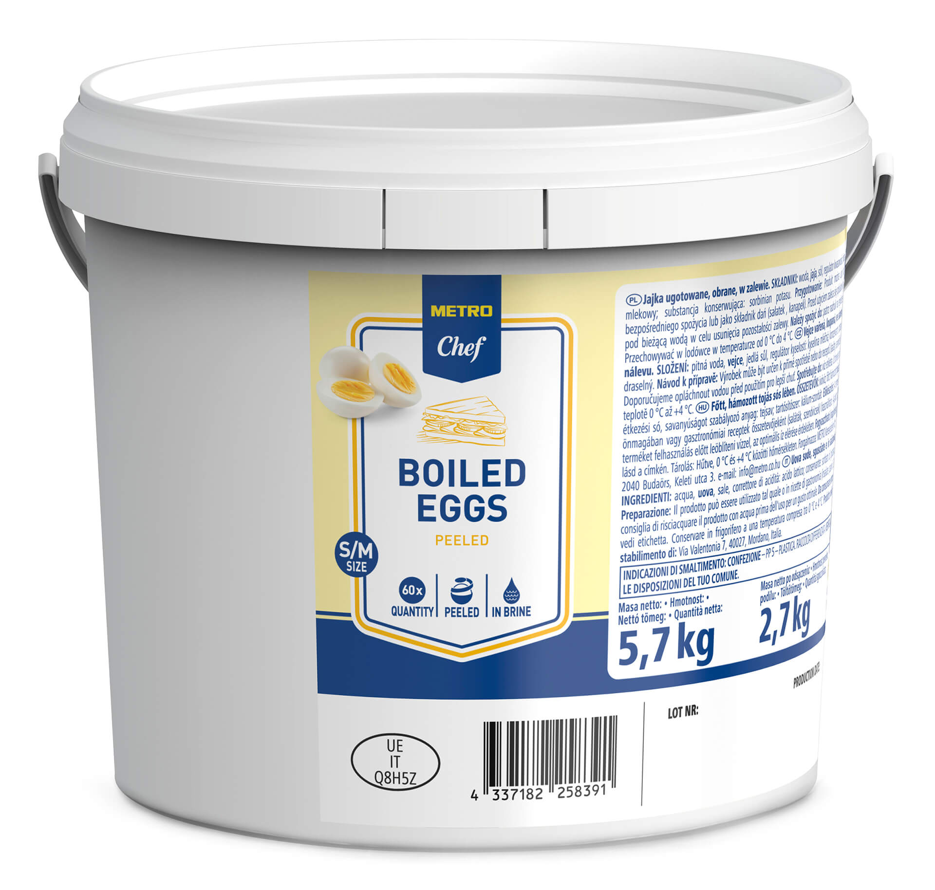 Ovo Cozido METRO Chef Balde 60 Un Ovo Cozido METRO Chef Balde 60 Un