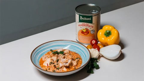 Arroz Caldoso com Tamboril feito com Molho de Tomate com Pimentos BUITONI® Professional Arroz Caldoso com Tamboril feito com Molho de Tomate com Pimentos BUITONI® Professional