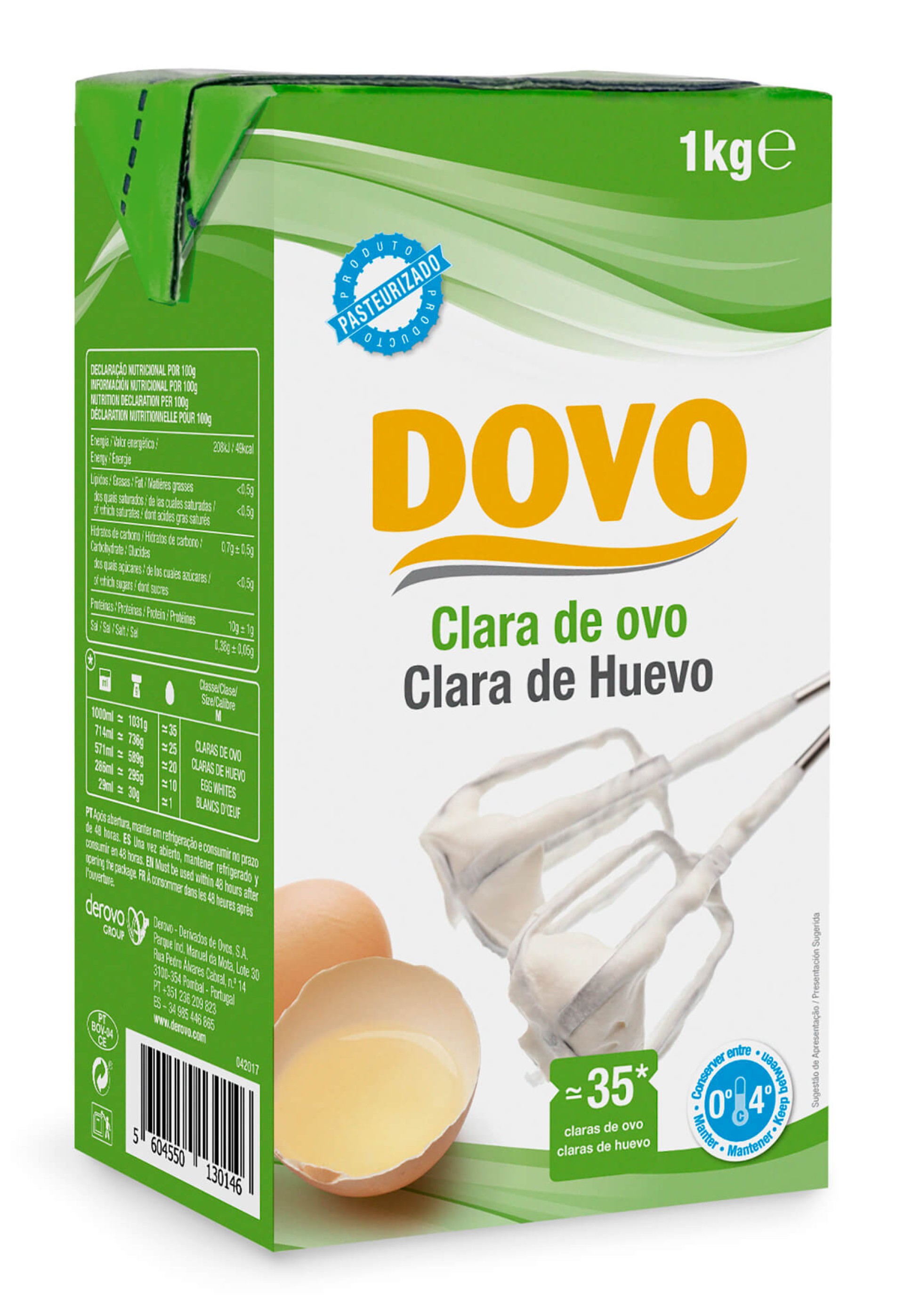 Ovo L�quido Pasteurizado Clara DOVO 1 kg