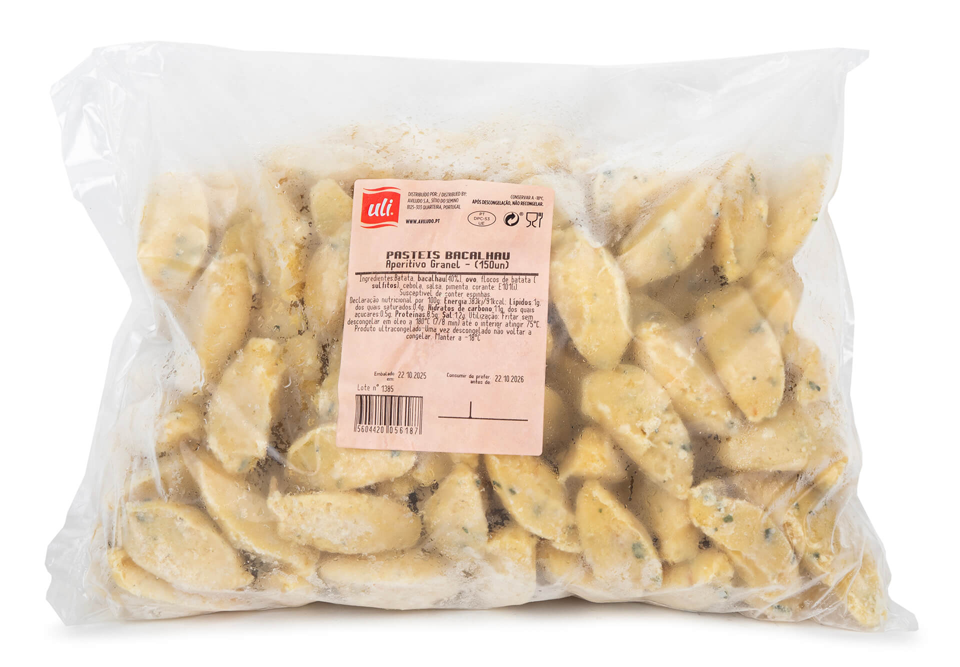 Pastéis Bacalhau Mini Congelados Uli Cx 150 Un Pastéis Bacalhau Mini Congelados Uli Cx 150 Un
