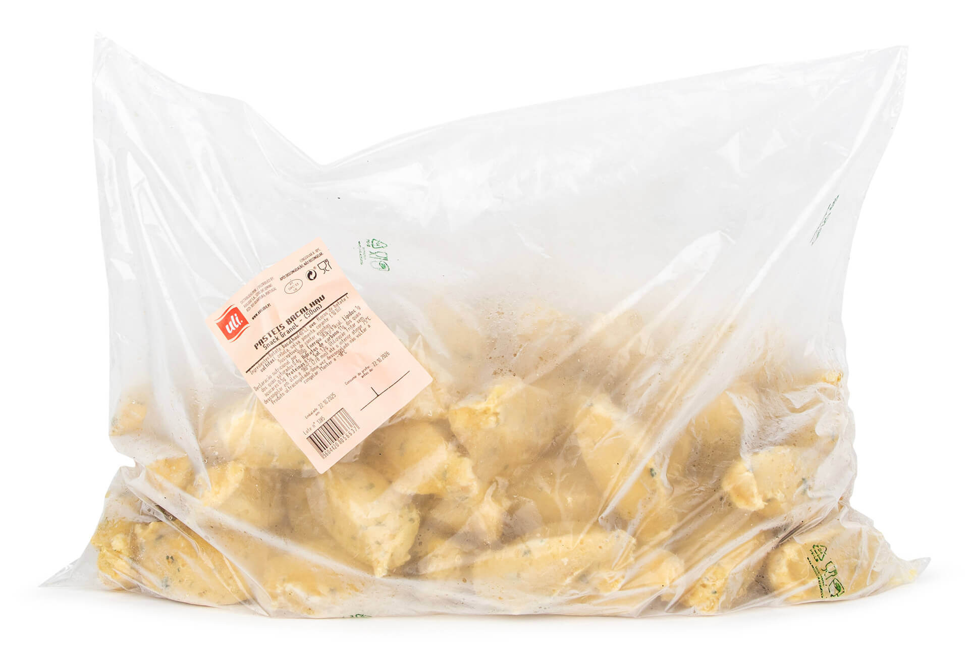 Past�is Bacalhau Snack Congelados Uli Cx 50 Un