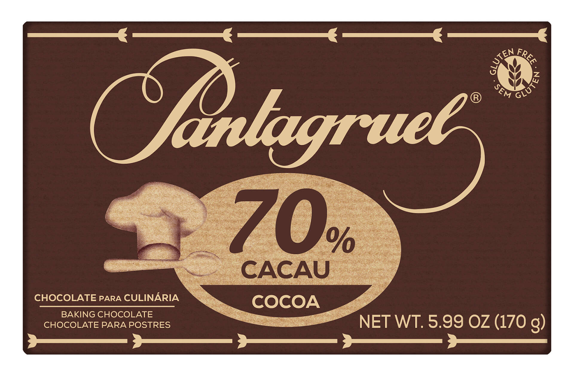 Chocolate Preto 70% Culi�ria Pantagruel 11x170 g