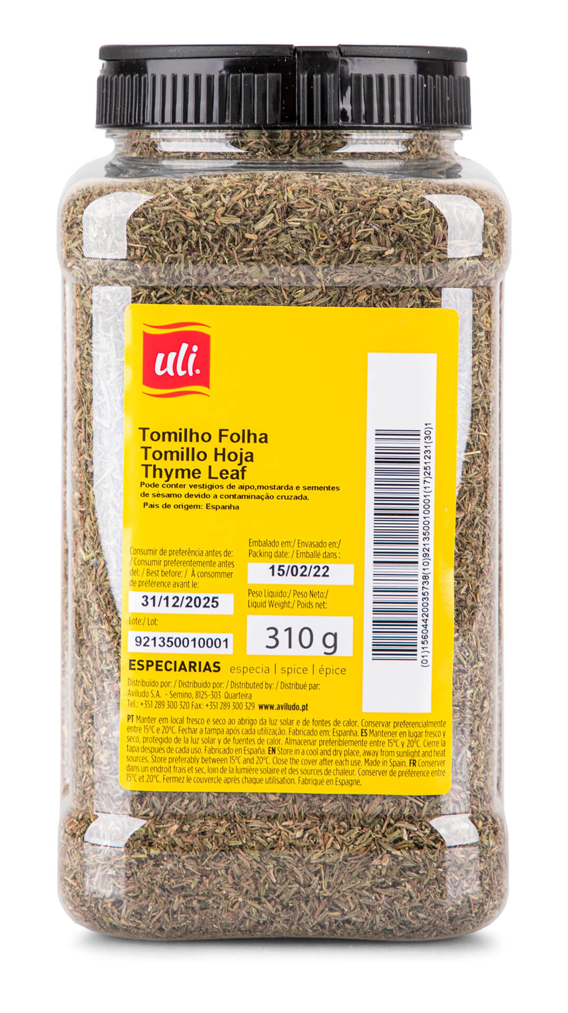 Tomilho Folha Uli Pet 310 g