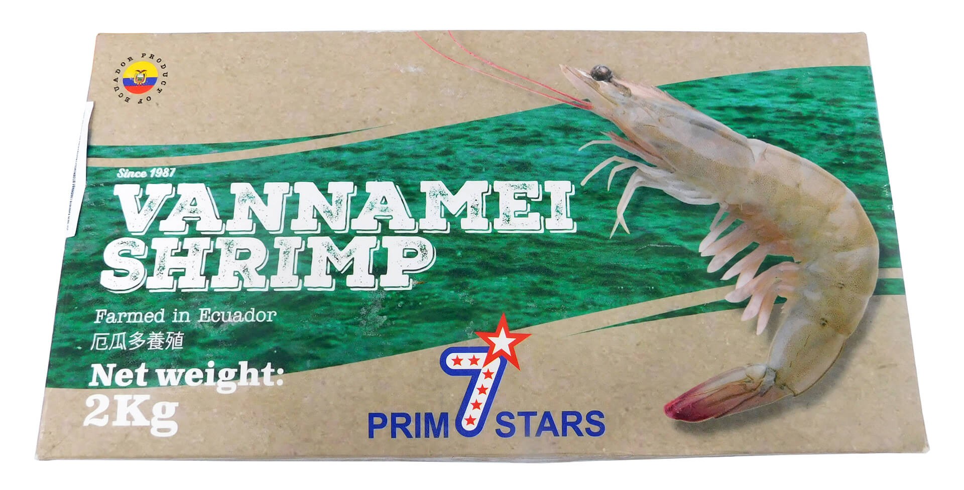 Camar�o Vannamei 30/40 Congelado Equador Cx 2 kg