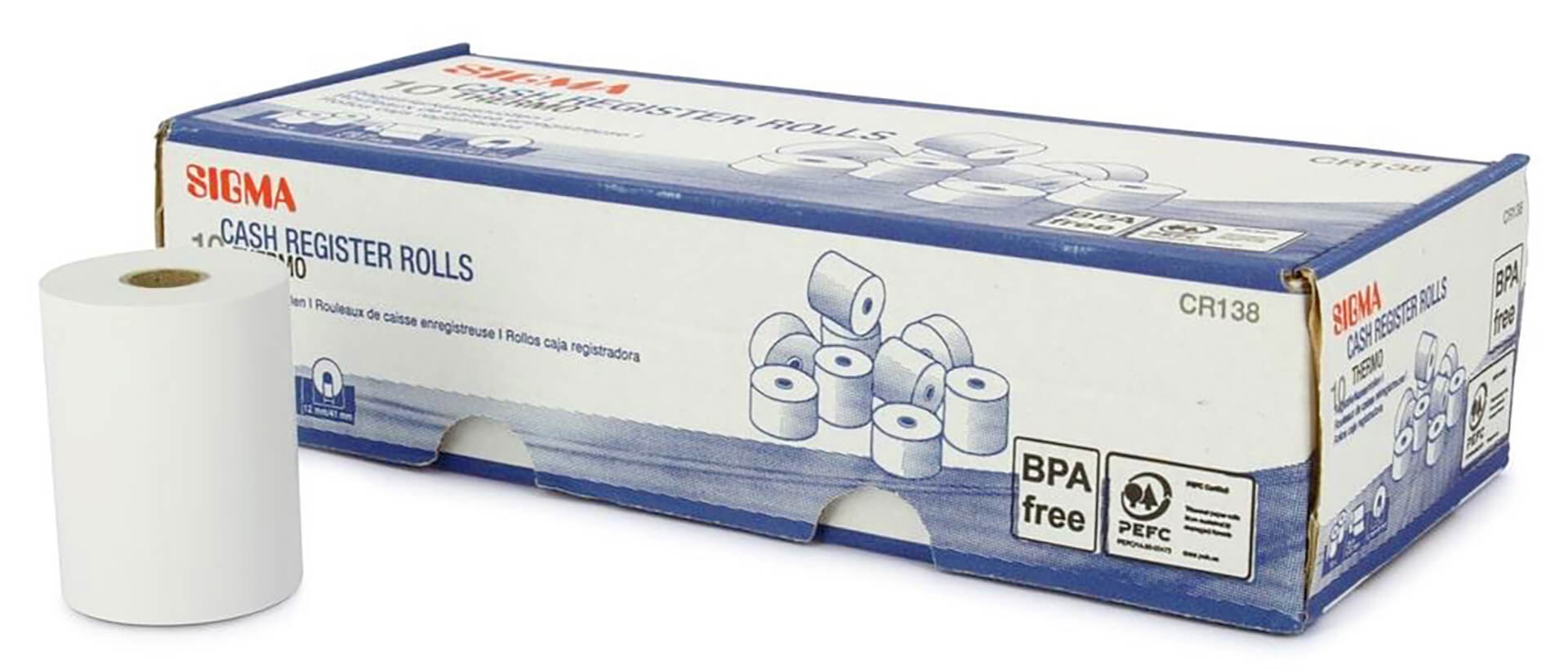 Papel T�rmico Rolo 80x76 SIGMA Cx 10 Un