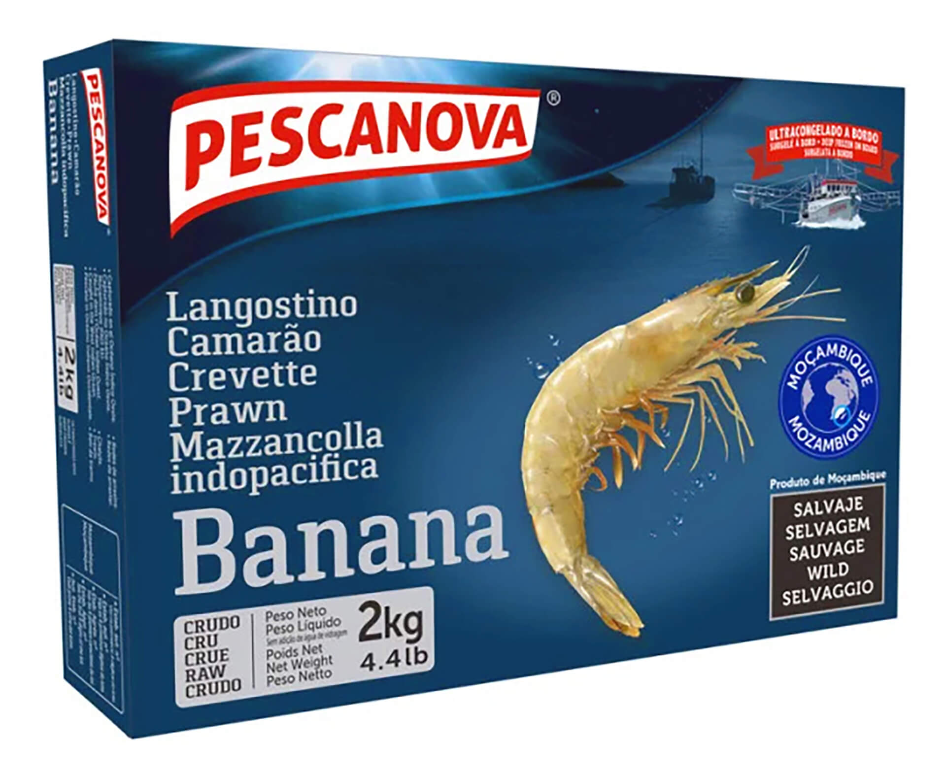 Camar�o 40/50 Congelado Mo�ambique Cx 2 kg