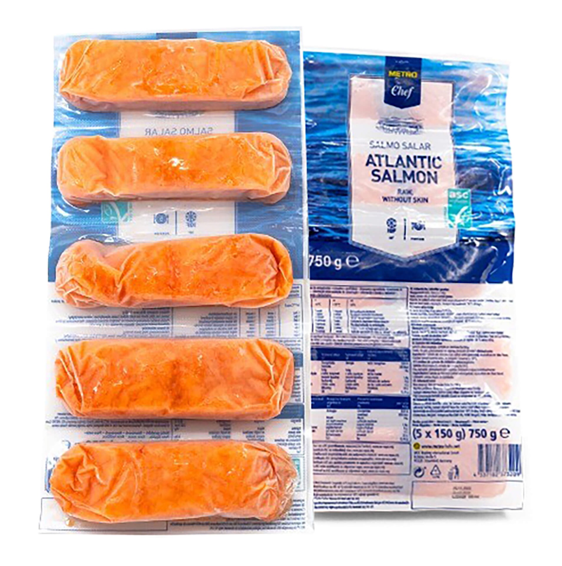 Salmão Porções Congelado METRO Chef Cx 9 kg Salmão Porções Congelado METRO Chef Cx 9 kg