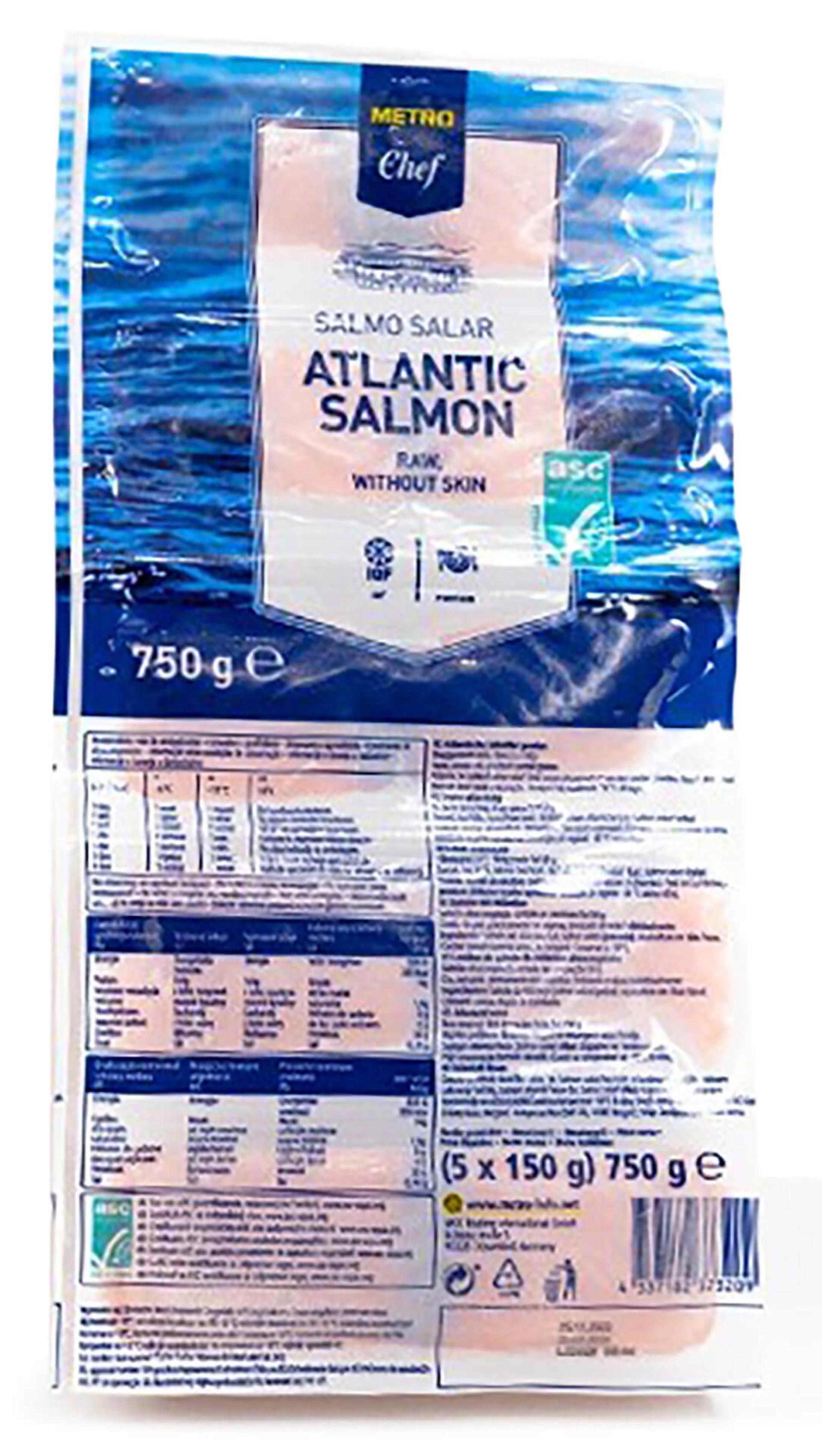 Salmão Porções Congelado METRO Chef Cx 9 kg Salmão Porções Congelado METRO Chef Cx 9 kg