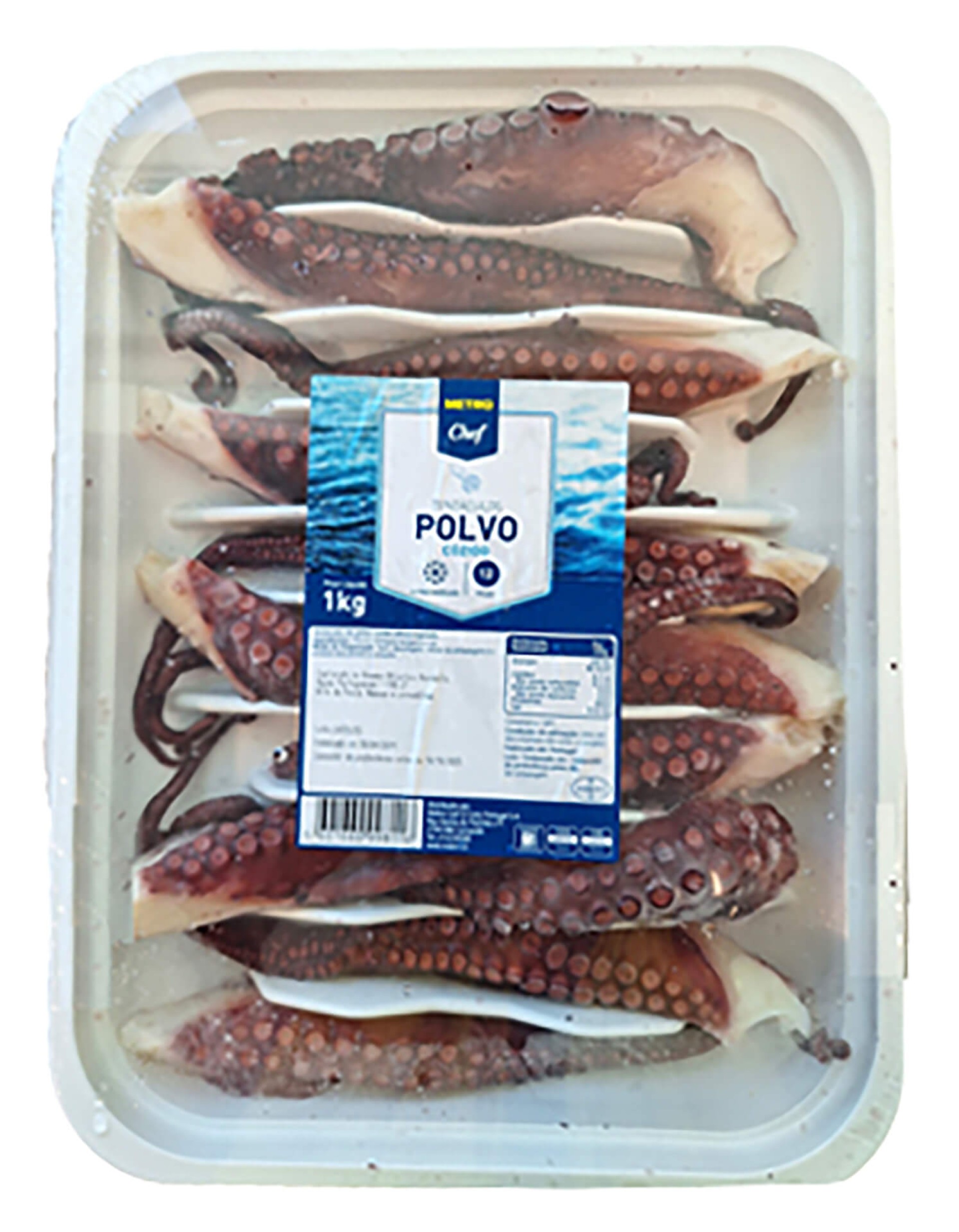 Polvo Cozido Tentaculos 12Un Congelado METRO Chefe Cx3Kg