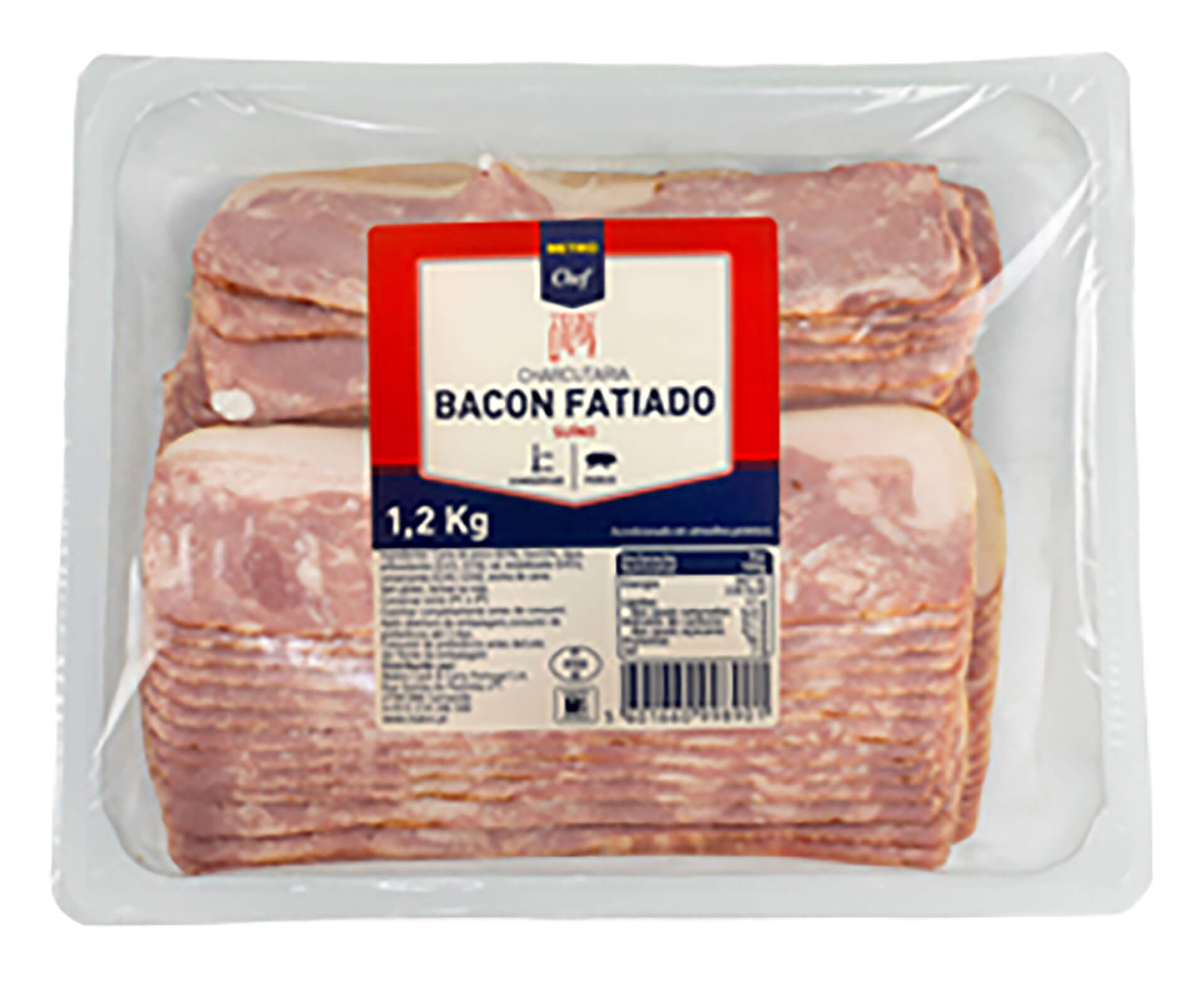 Bacon Fatiado METRO Chef 1,2 kg Bacon Fatiado METRO Chef 1,2 kg