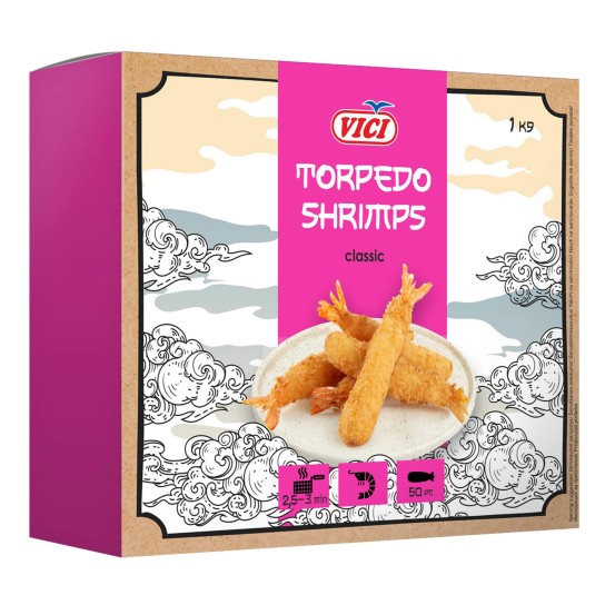 Camar�o Torpedo Panado Congelado 1 kg