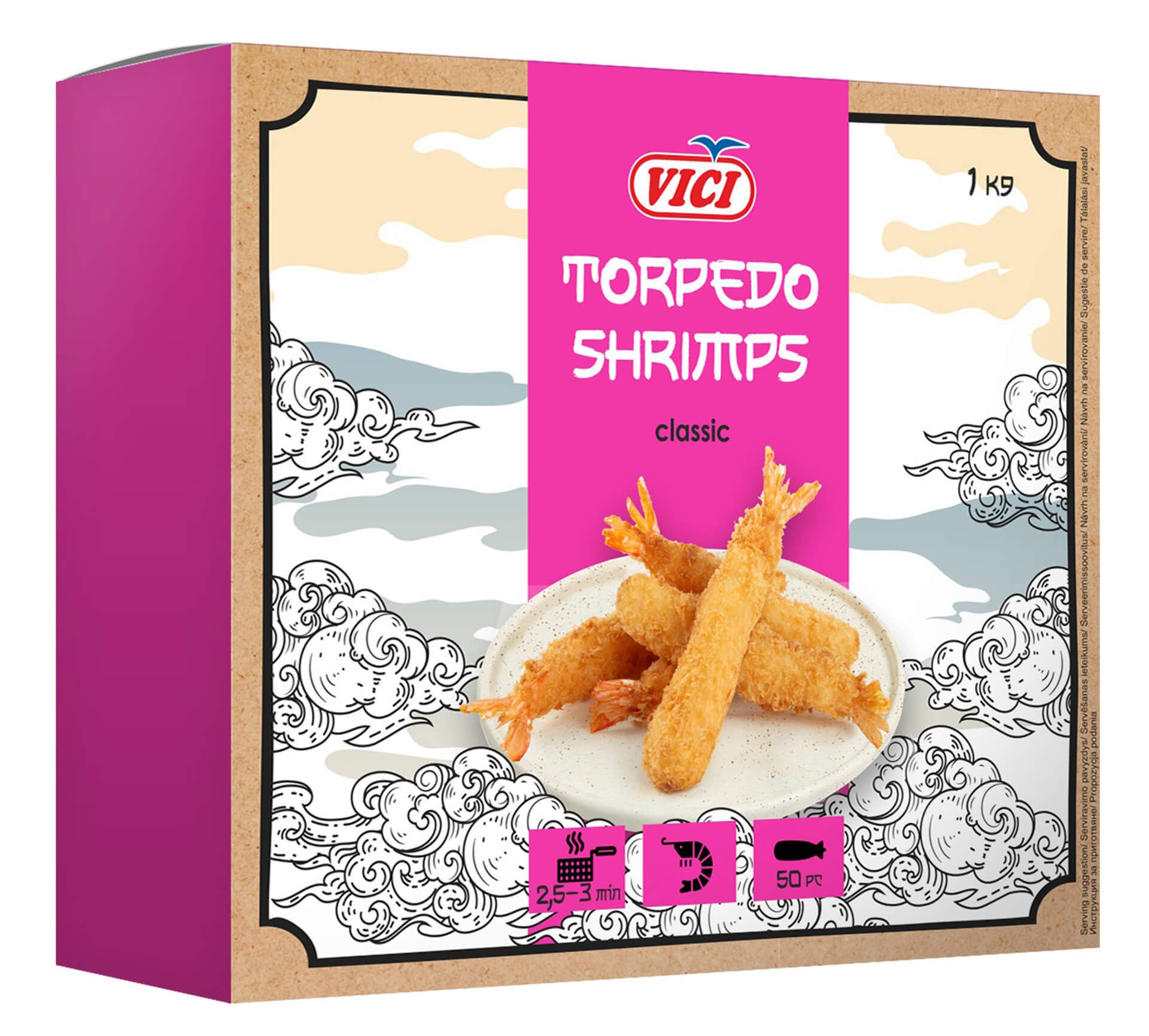 Camar�o Torpedo Panado Congelado 1 kg