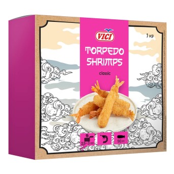 Camar�o Torpedo Panado Congelado 1 kg