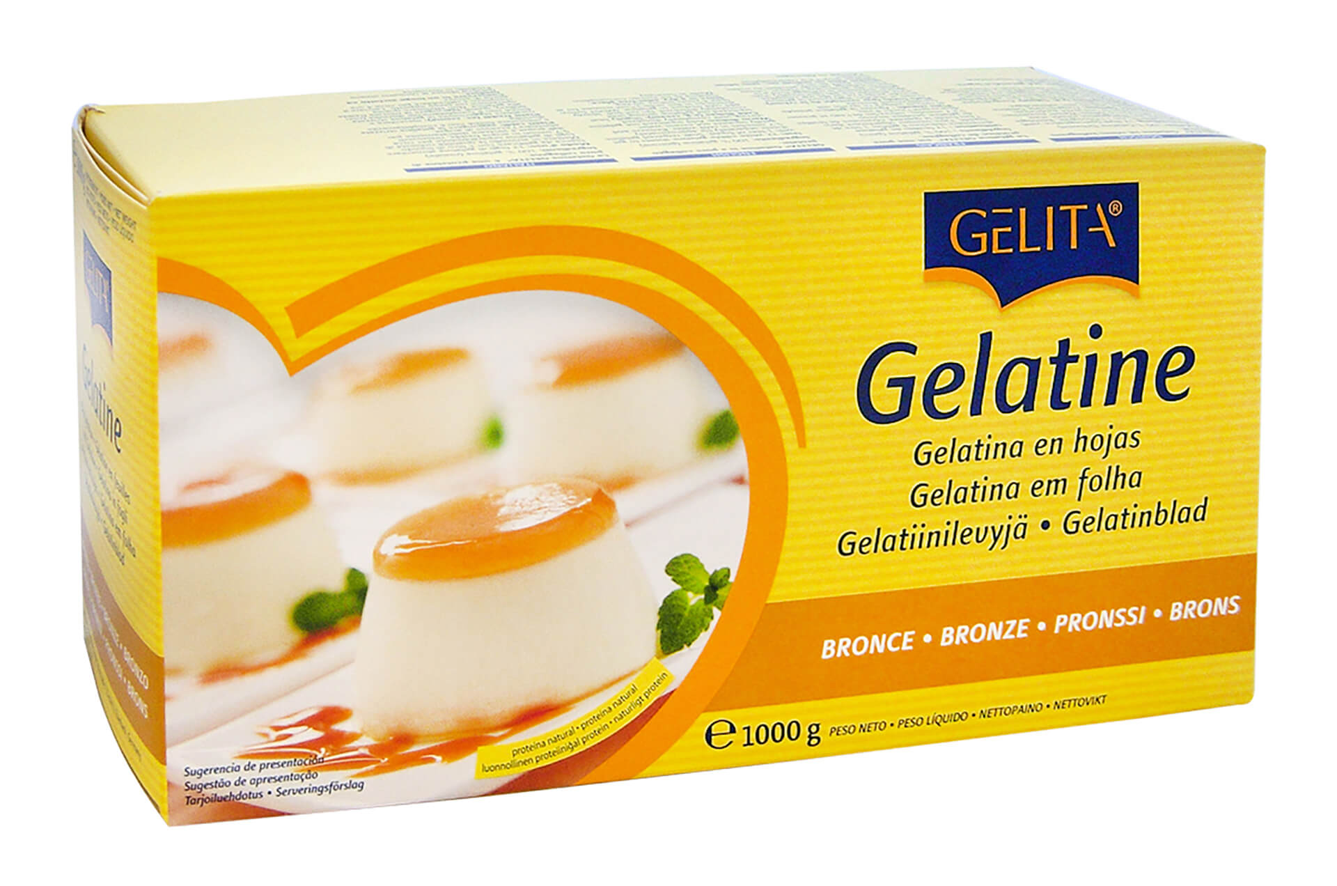 Gelatina Branca Folhas Gelita 1 kg