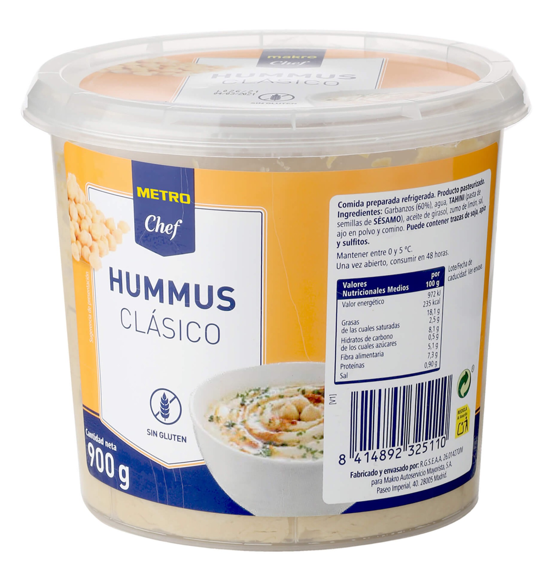 Hummus Classico METRO Chef 900 g