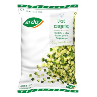 Courgette Cubos 10x10 mm Congelado Ardo 4x2,5 kg