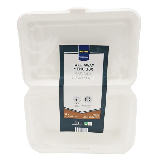 Caixa Cart�o TakeAway 1 Compartimento METRO Profissional 4x50 Un