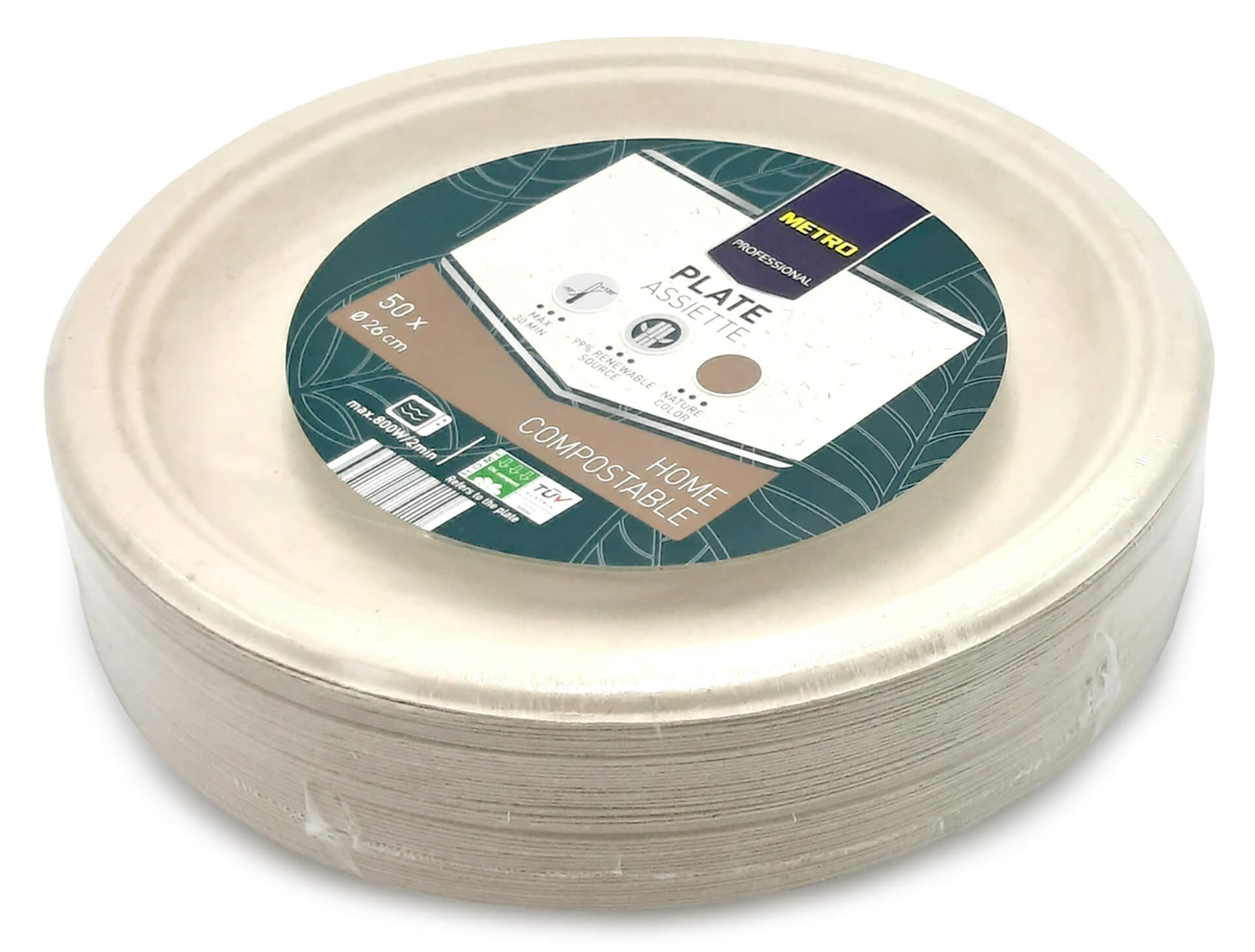 Prato Redondo 26 cm METRO Profissional 6x50 Un