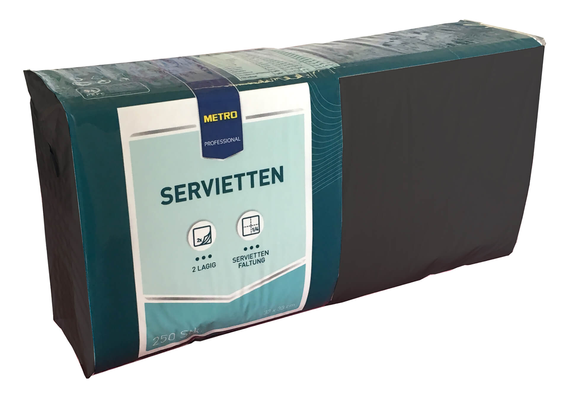 Guardanapos 2 Folhas 33x33 Preto METRO Profissional 6x250 Un Guardanapos 2 Folhas 33x33 Preto METRO Profissional 6x250 Un