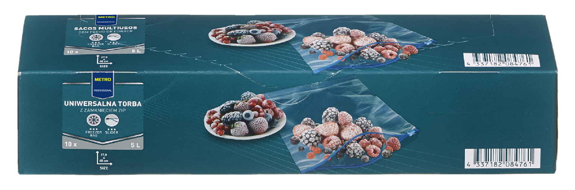 Sacos Congelação c/ Fecho 5l METRO Profissional 12x10 Un Sacos Congelação c/ Fecho 5l METRO Profissional 12x10 Un